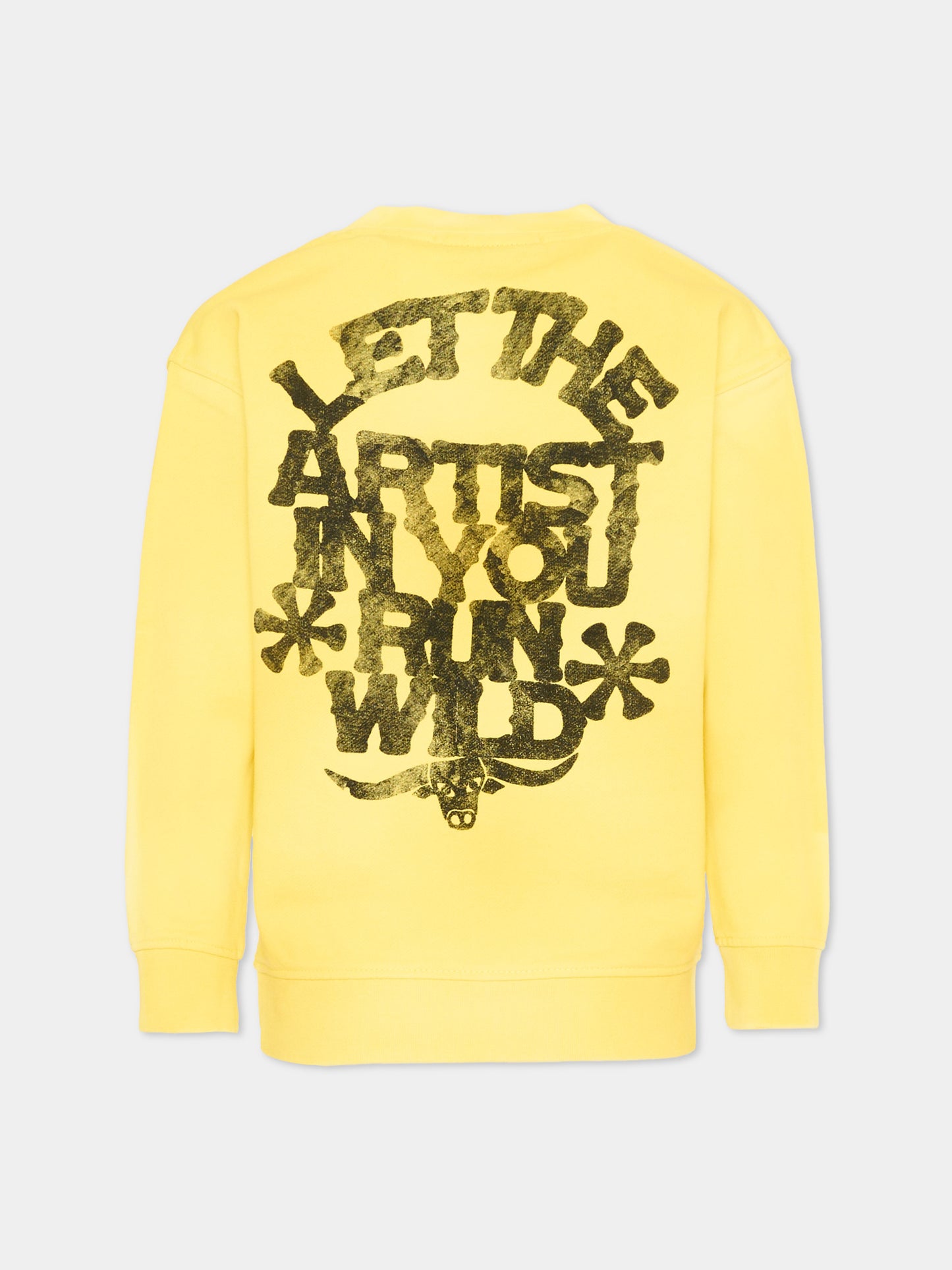 Felpa gialla con logo per bambino,Scotch&soda,183105 720