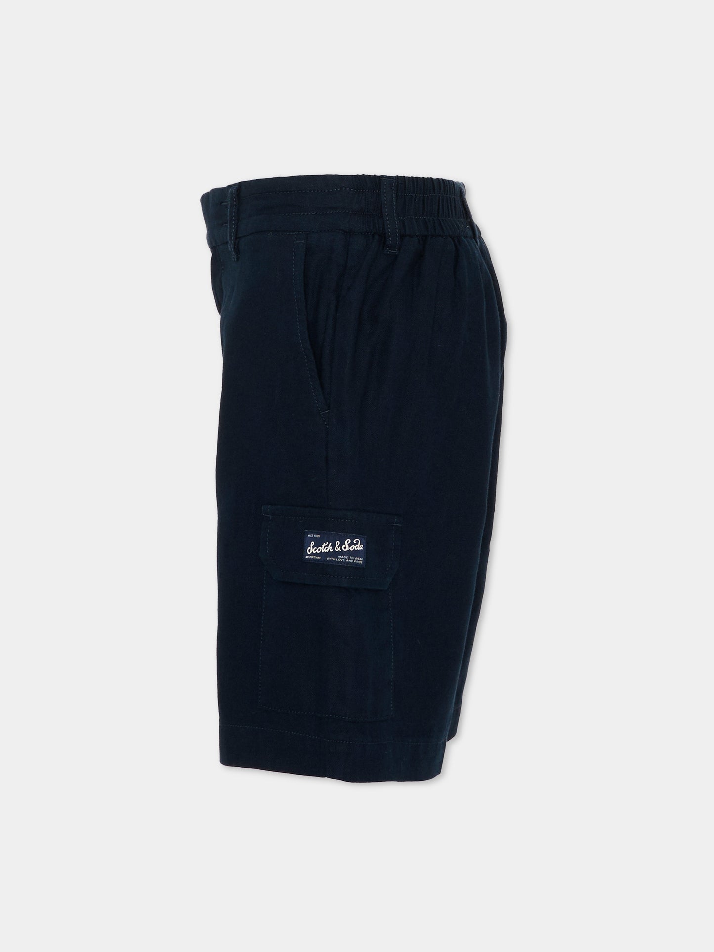 Shorts casual blu per bambini cargo,Scotch&soda,183164 401