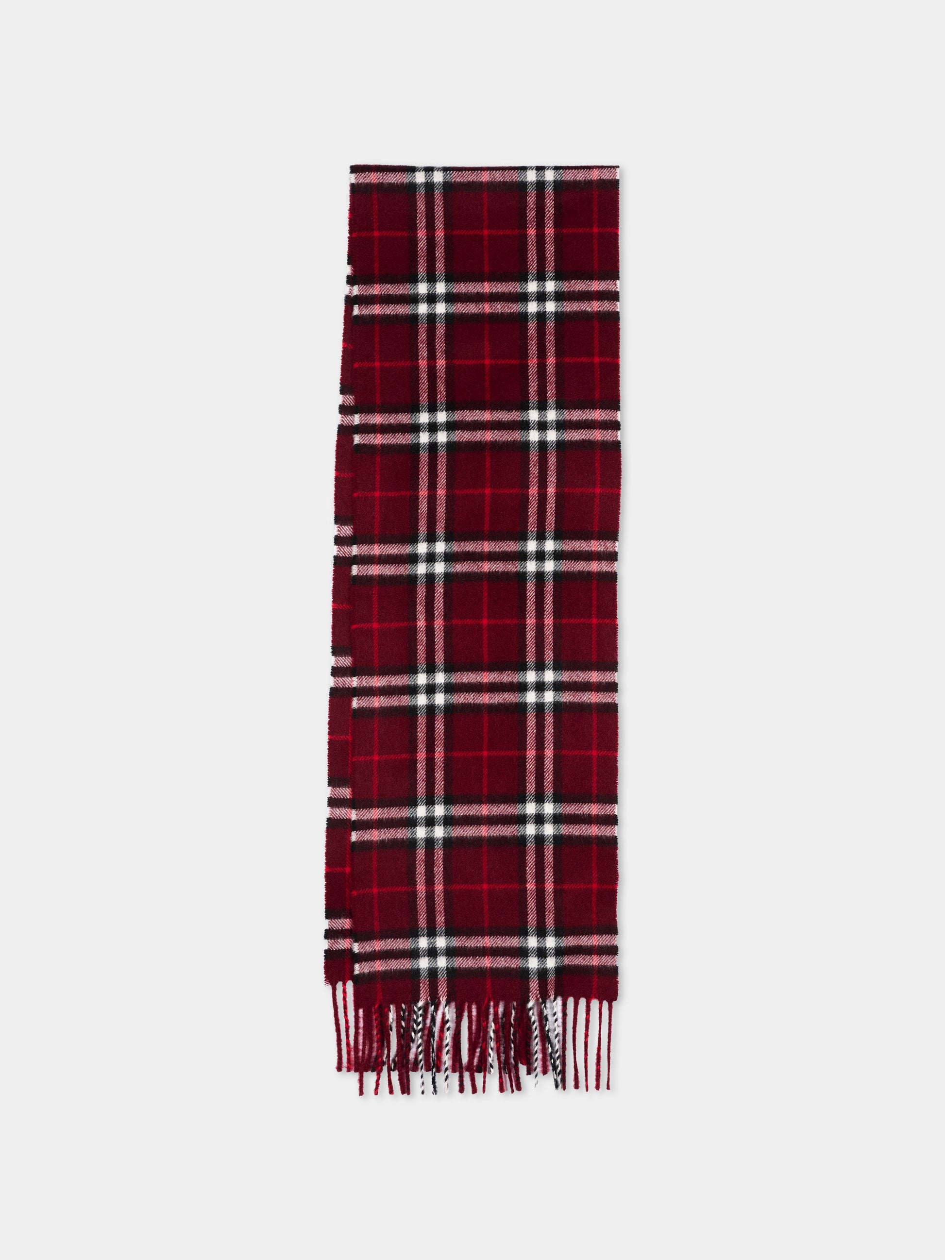 Sciarpa rossa per bambini con Check Vintage,Burberry Kids,8132635 A1308