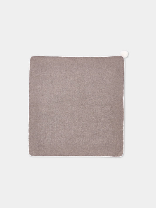 Copertina beige per neonati in maglia,Little Bear,4023 TORTORA/LATTE