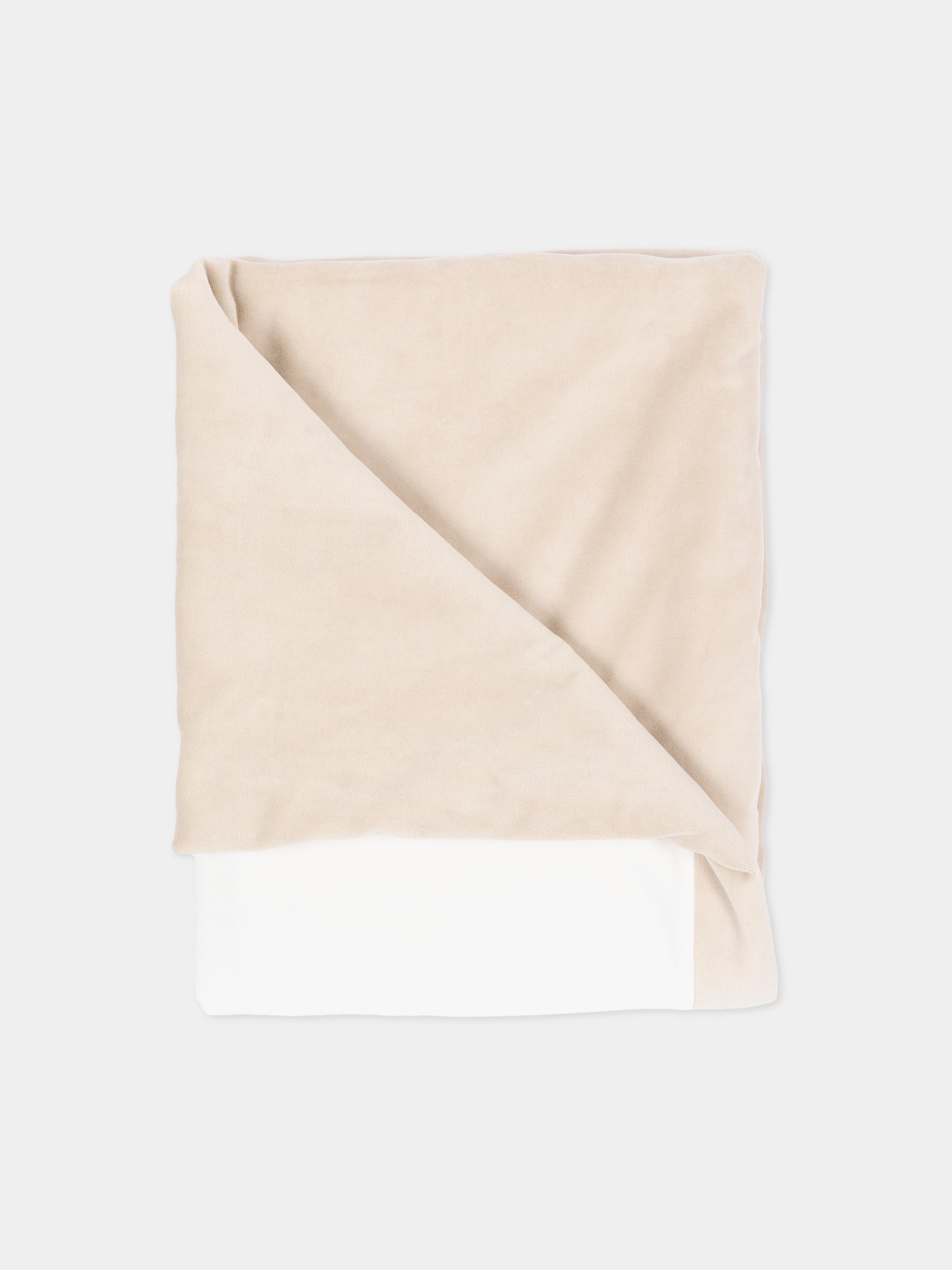 Coperta bianca per neonati con logo,Little Bear,4052 LATTE/TORTORA