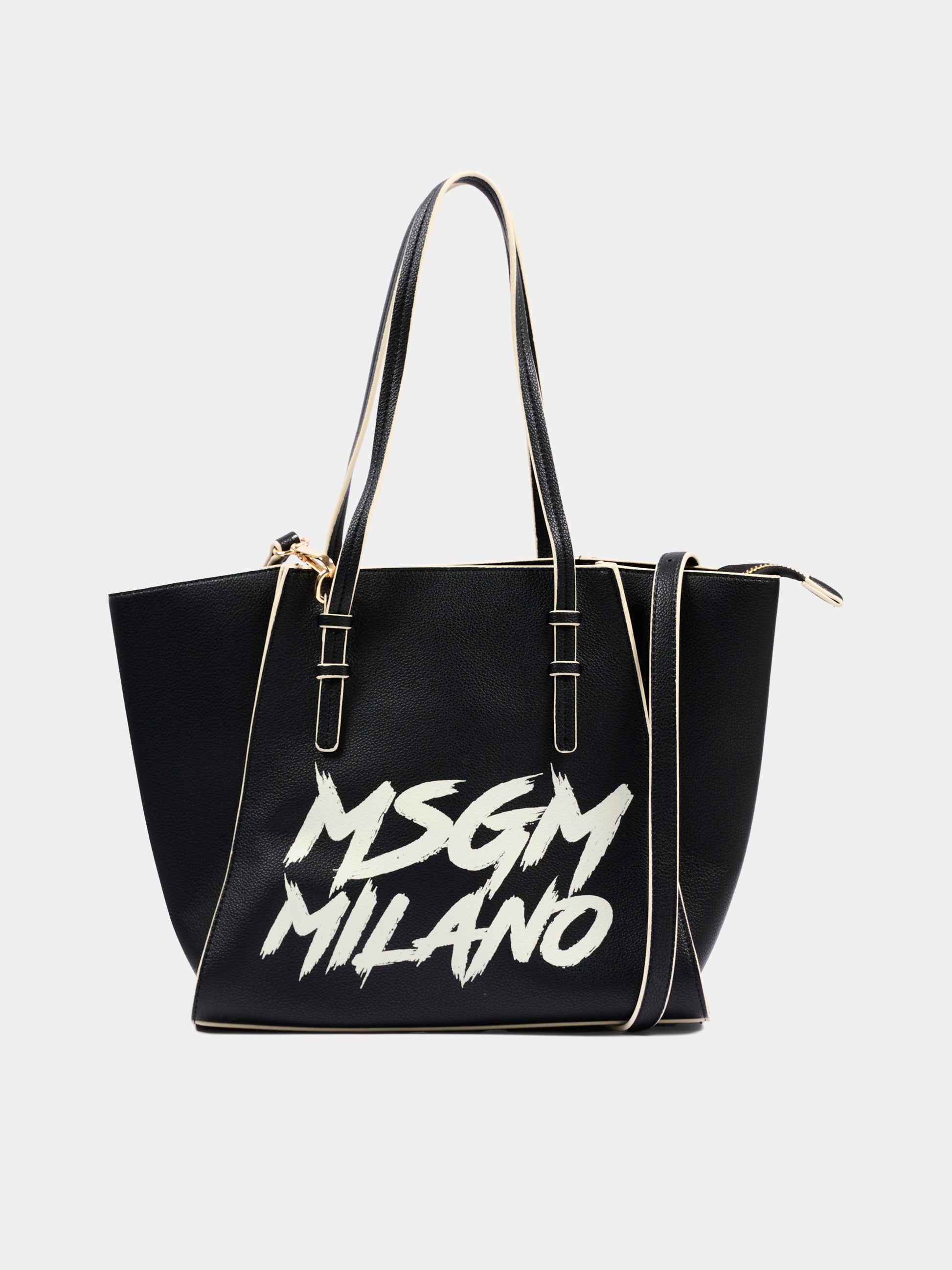 Borsa nera per bambina con logo,Msgm Kids,F5MSJGBA097 110