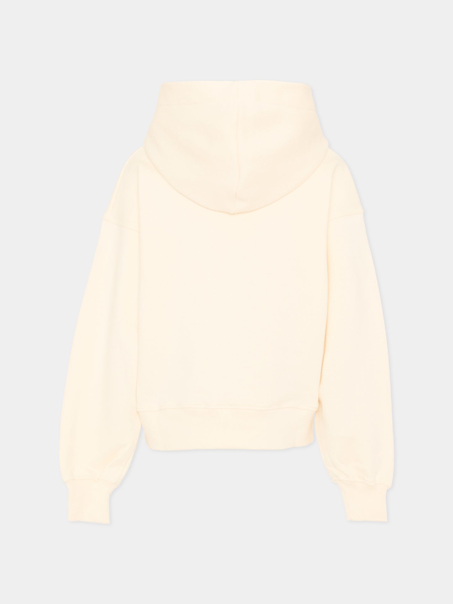 Felpa avorio per bambina con logo strass,Msgm Kids,F5MSJGHS193 013