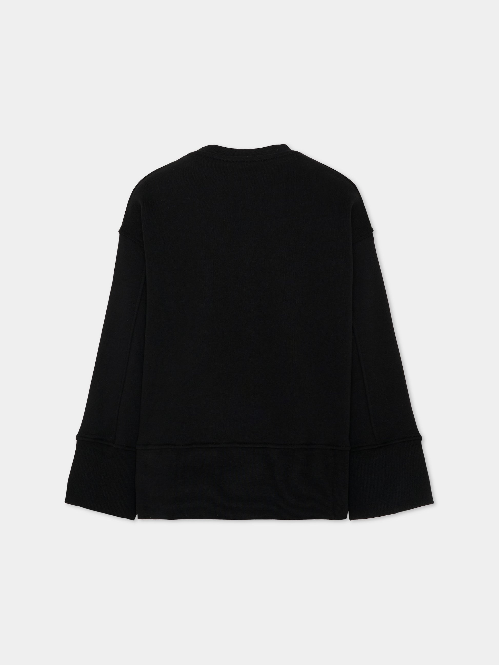 Felpa nera per bambina con logo,Msgm Kids,F5MSJGSW151 110