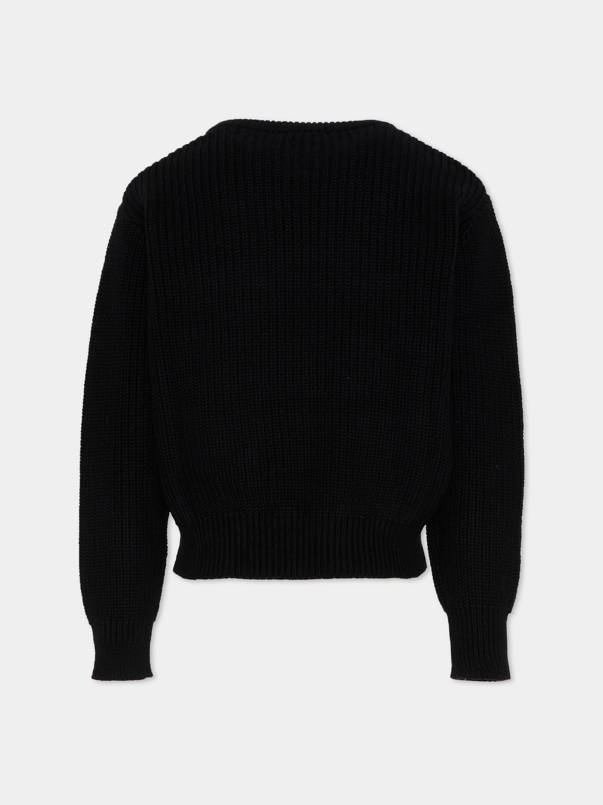 Maglione nero per bambino con logo,Msgm Kids,F5MSJUJP090 110