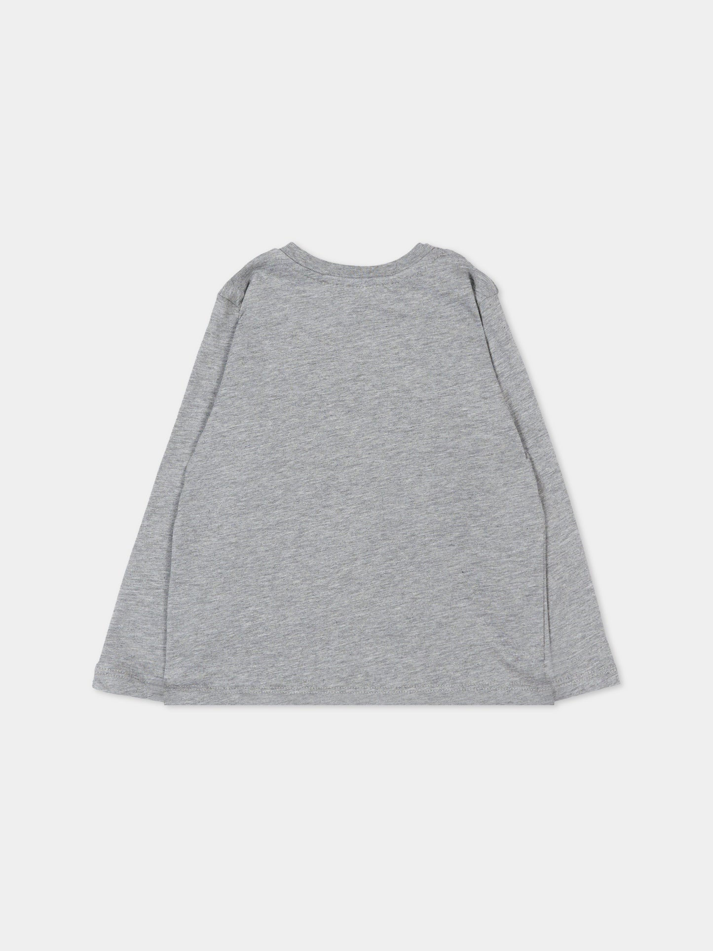 T-Shirt grigia per neonati con logo,Msgm Kids,F5MSUNTH283 104