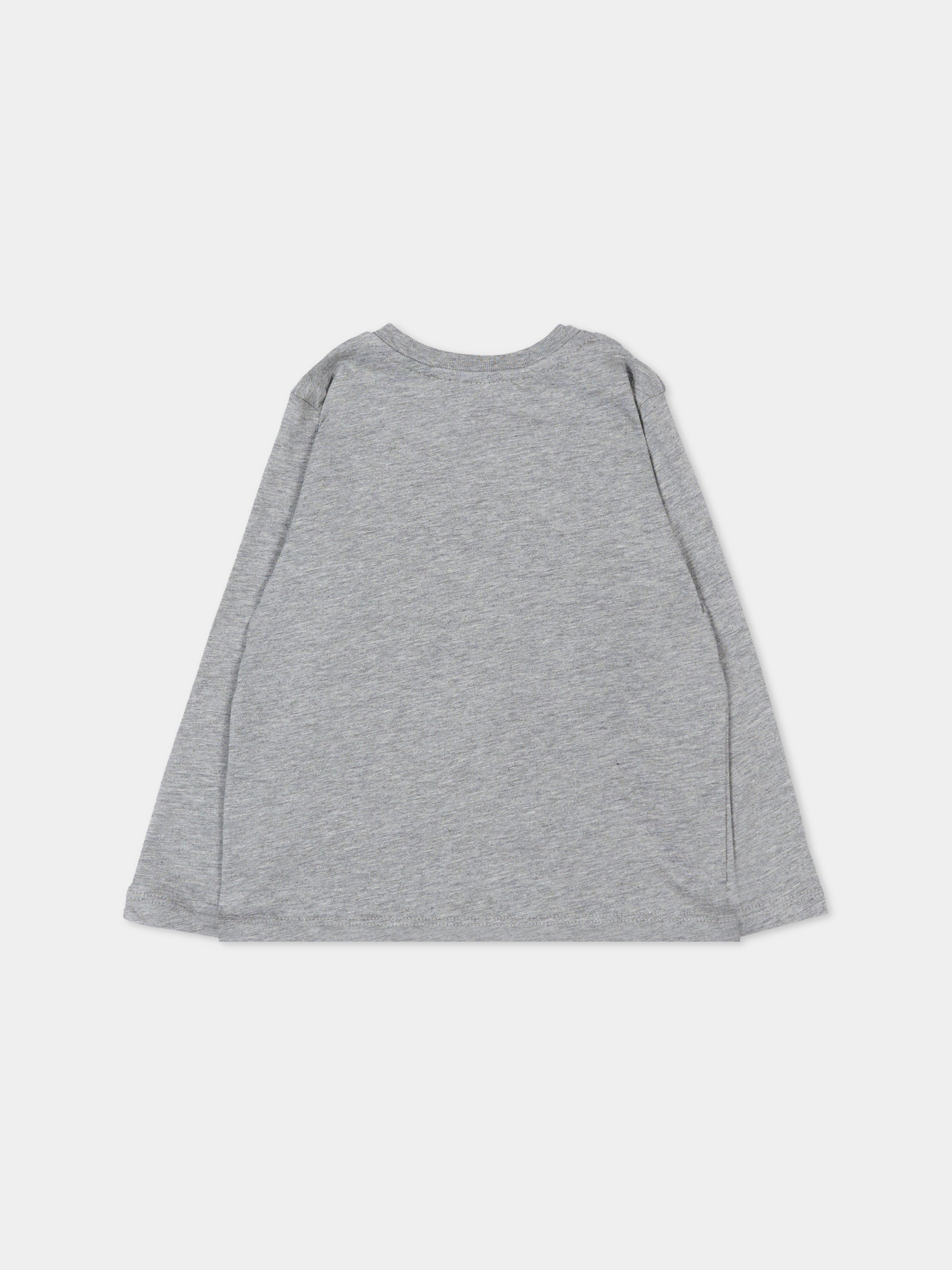 T-Shirt grigia per neonati con logo,Msgm Kids,F5MSUNTH283 104