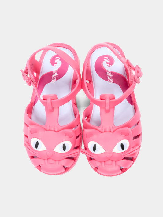 Ragnetti fucsia per bambina con gatto,Mini Melissa,S-36130-BG213