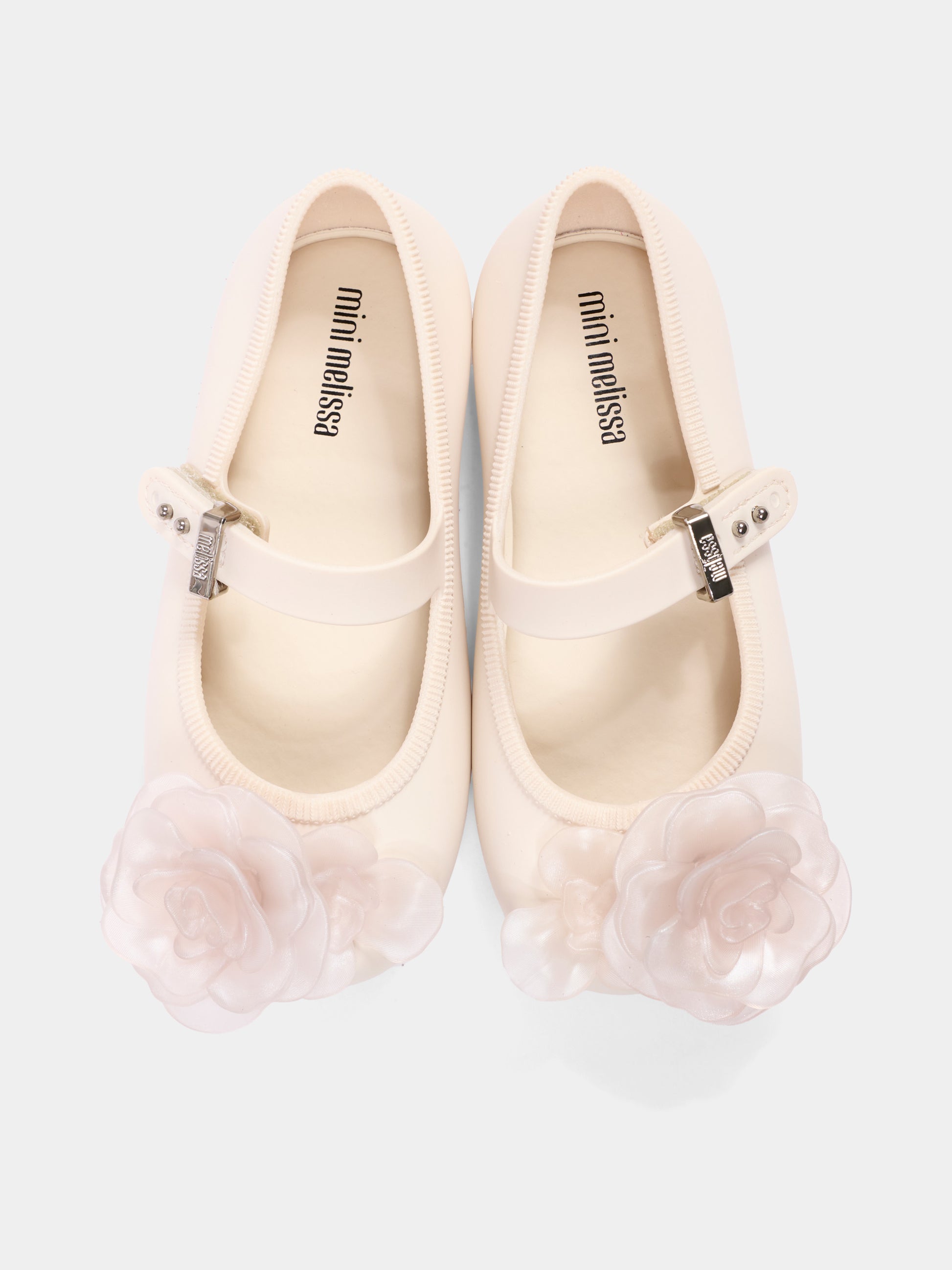 Ballerine beige per bambina con fiore,Mini Melissa,S-37823-BO979