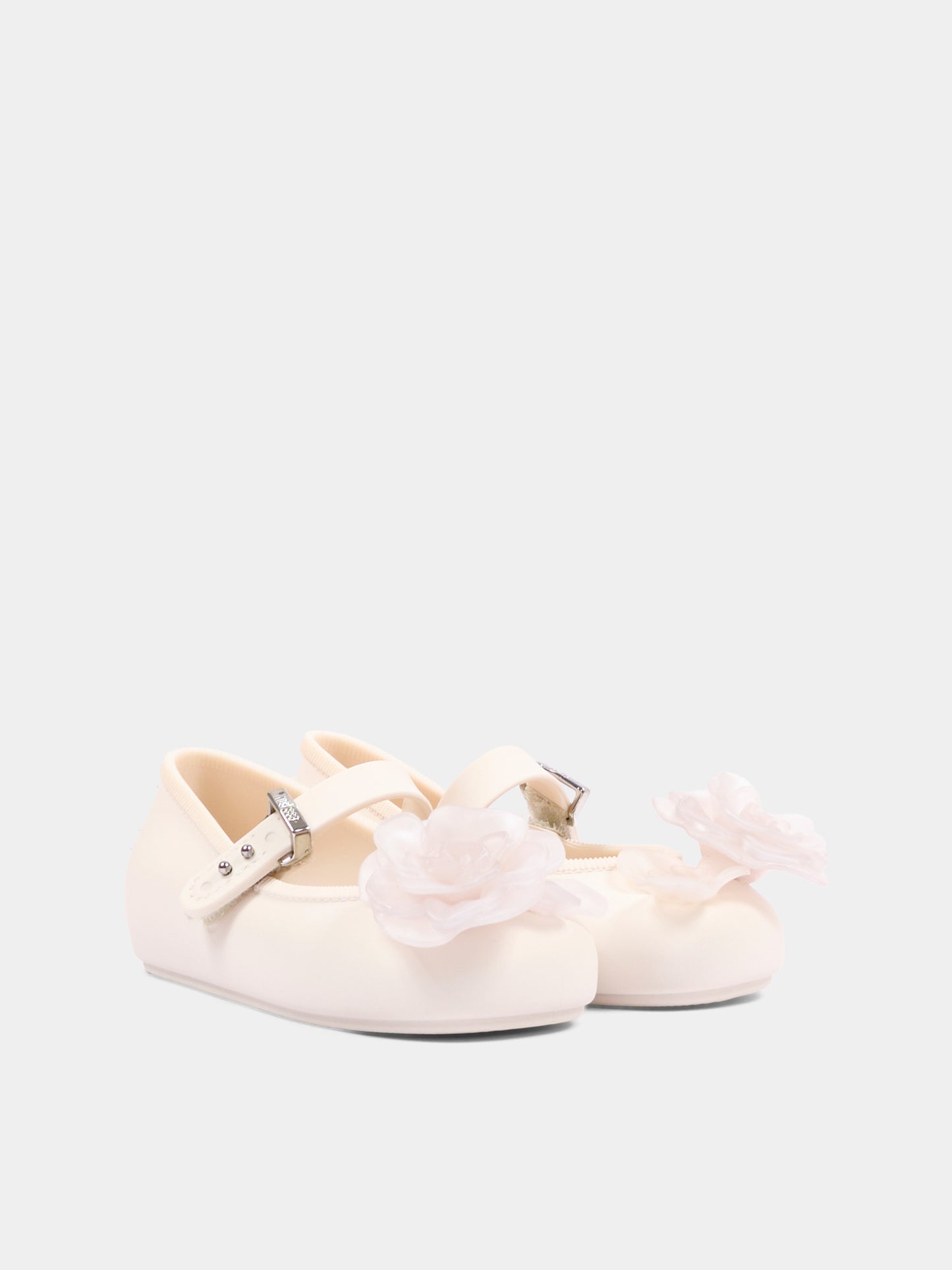 Ballerine beige per bambina con fiore,Mini Melissa,S-37823-BO979