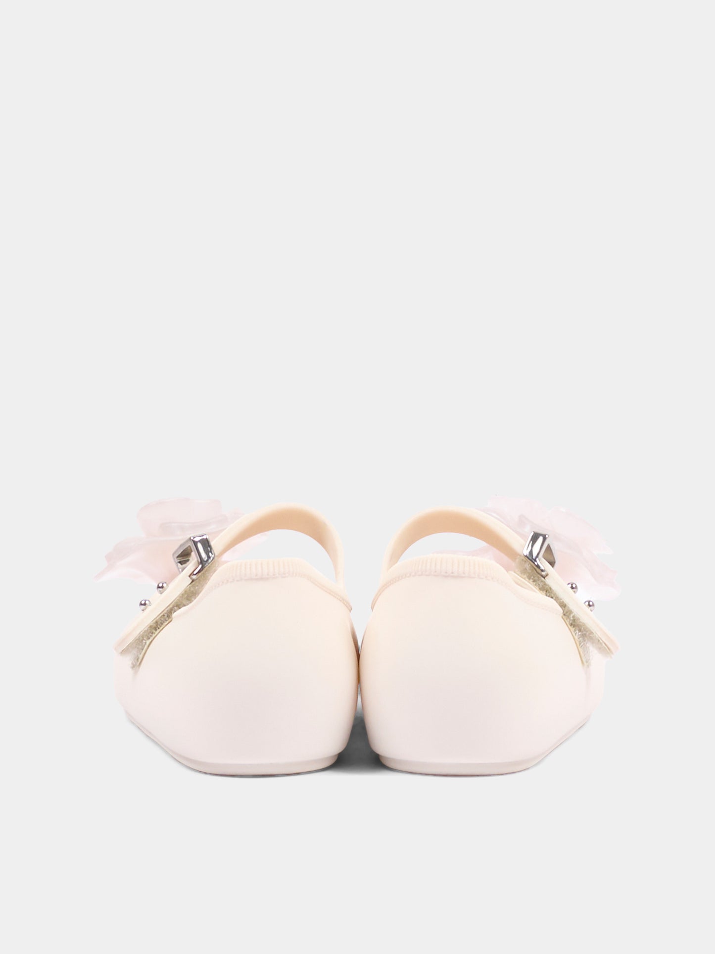 Ballerine beige per bambina con fiore,Mini Melissa,S-37823-BO979