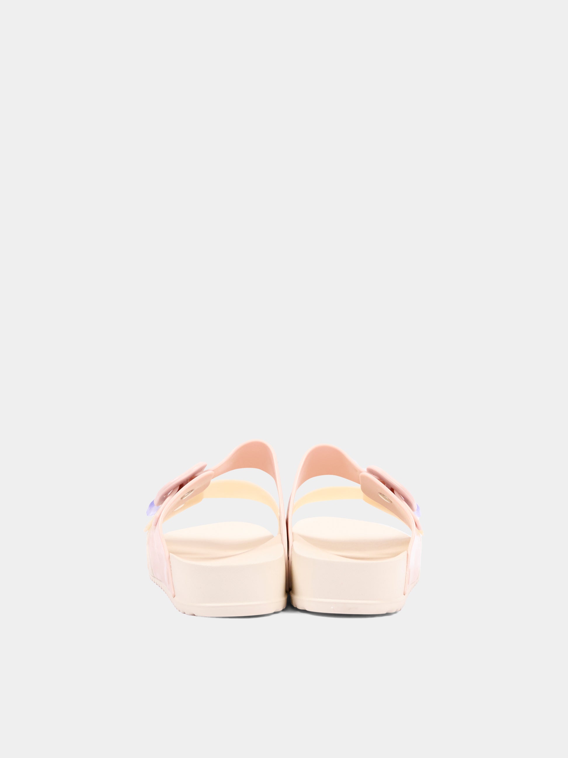 Ciabatte beige per bambina bicolore,Mini Melissa,S-33913-AN709