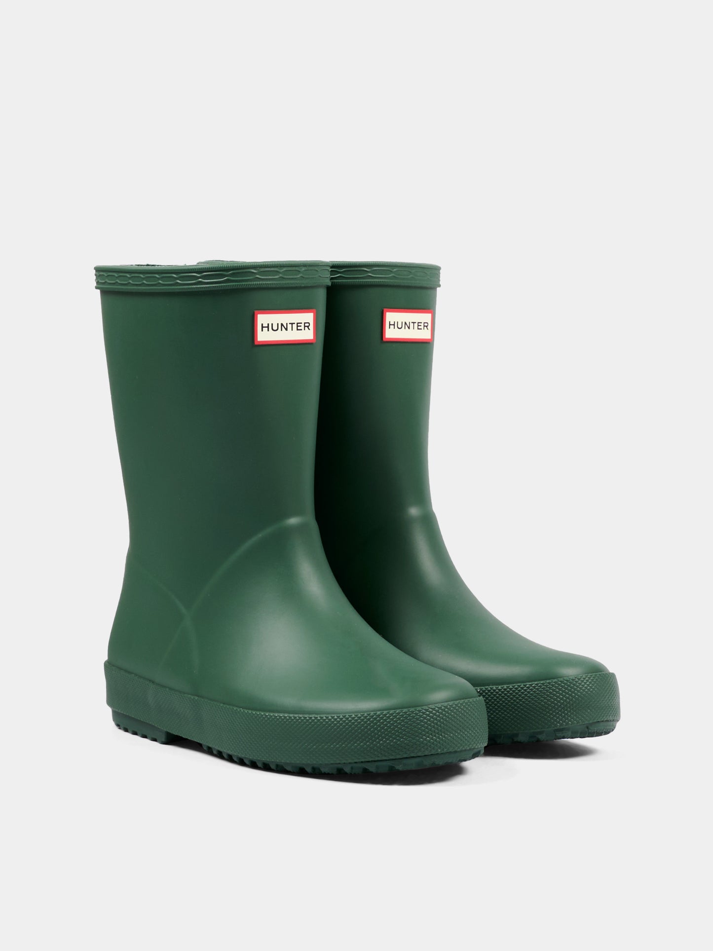 Stivali Pioggia verdi per bambini con logo,Hunter,HFRK0032252 GREEN