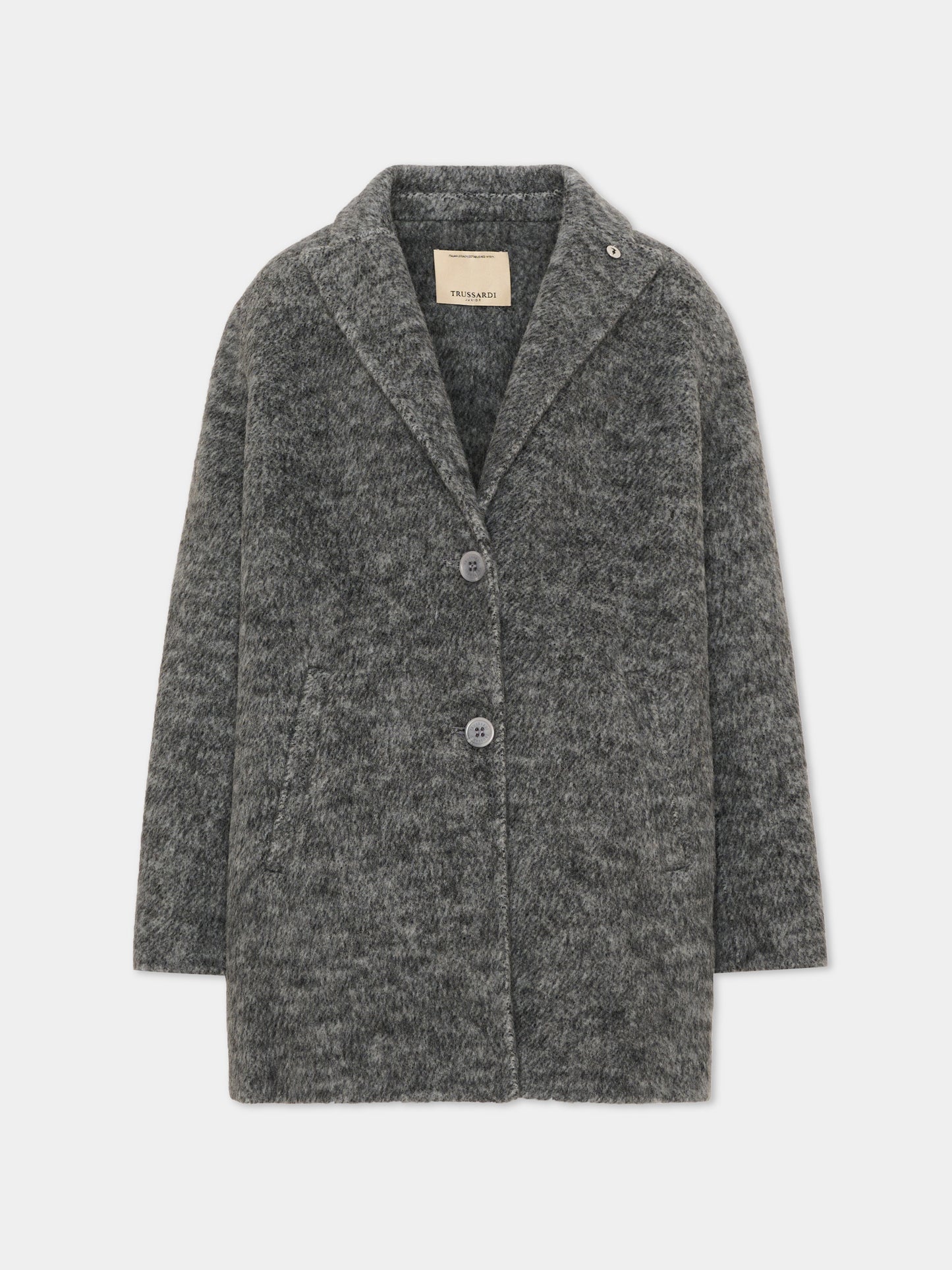 Cappotto grigio per bambina,Trussardi Junior,TGA26035CP GREY GREY