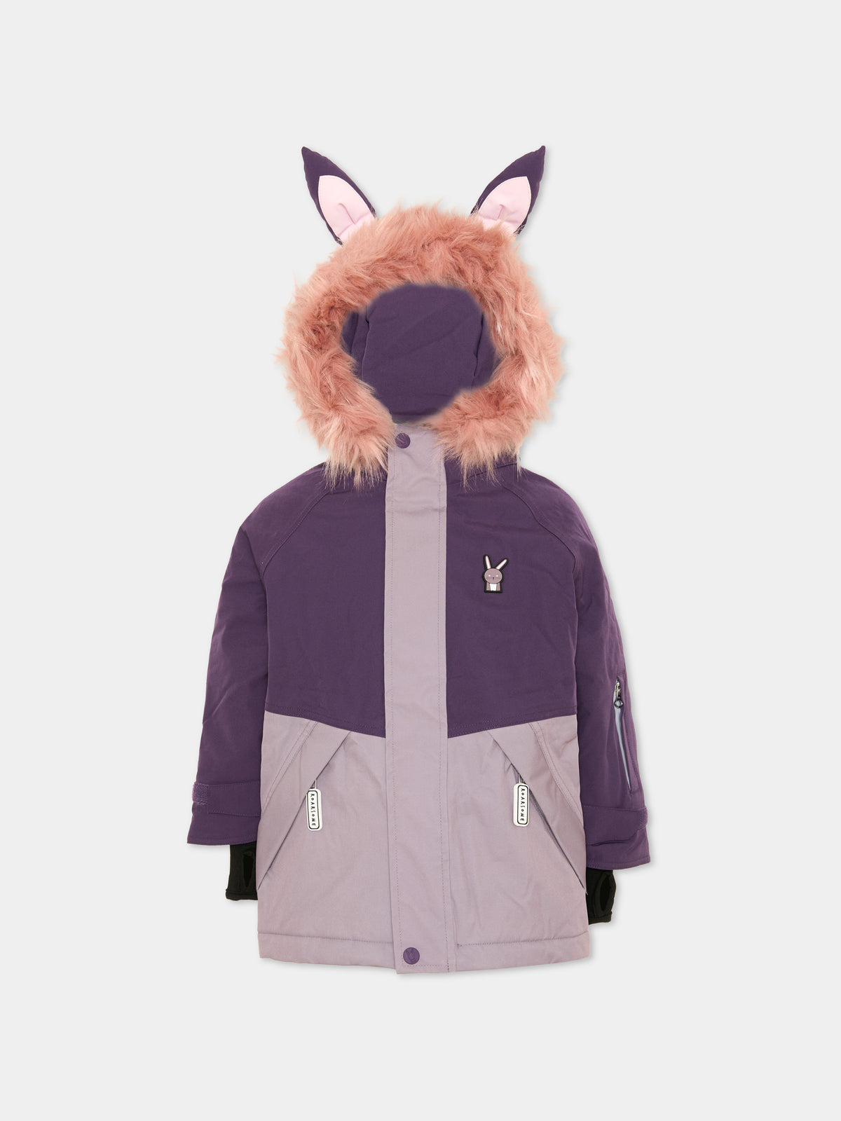 Piumino da neve viola Hop The Bunny per bambina,Roarsome,HOP THE BUNNY SKI JACKET