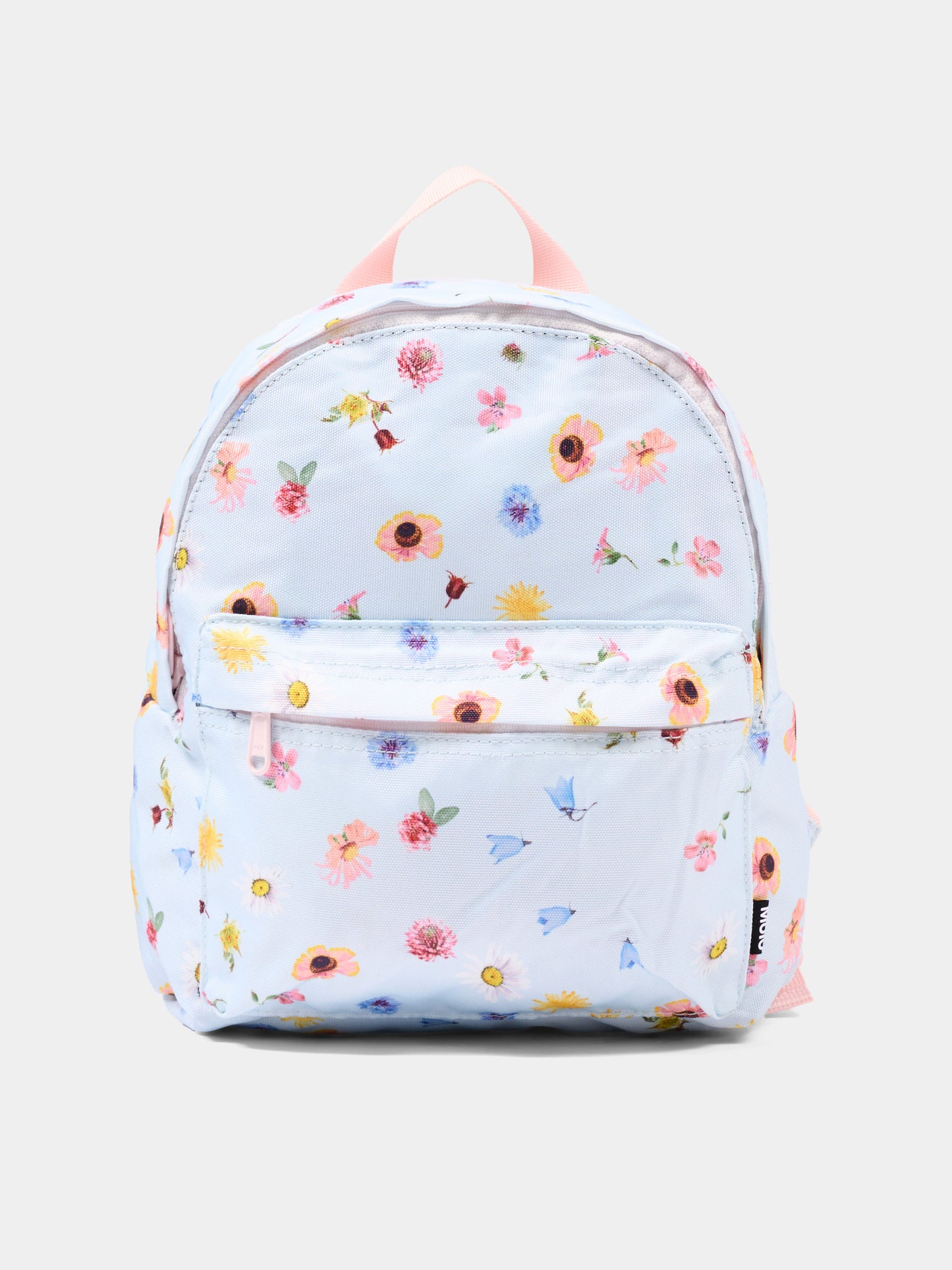 Zaino celeste per bambina con fiori,Molo,7S25V202 9280 GIFT