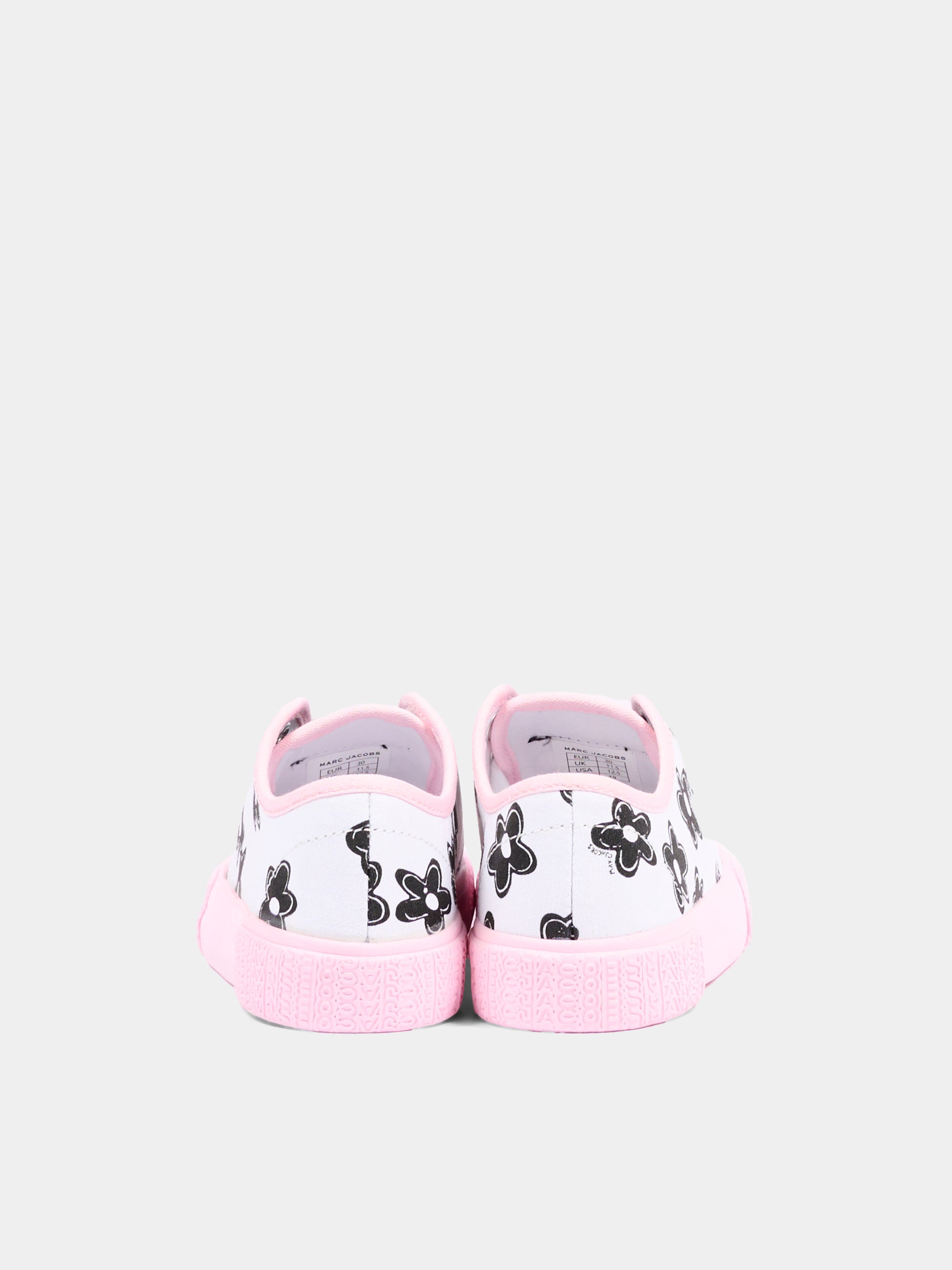 Sneakers rosa per bambina con fiori,Marc Jacobs,W60820 475