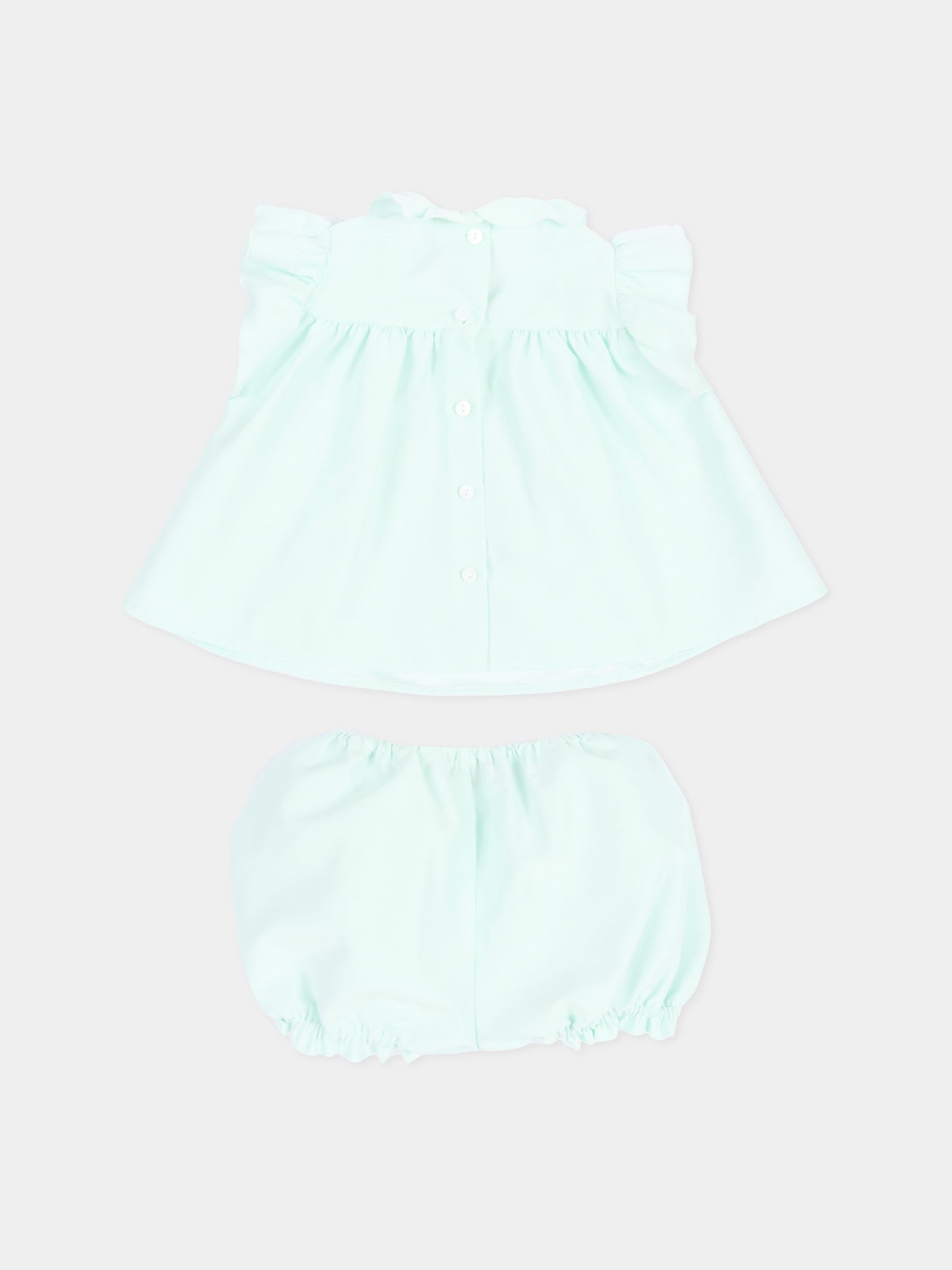 Completo elegante verde per neonata,Little Bear,3210 MENTA