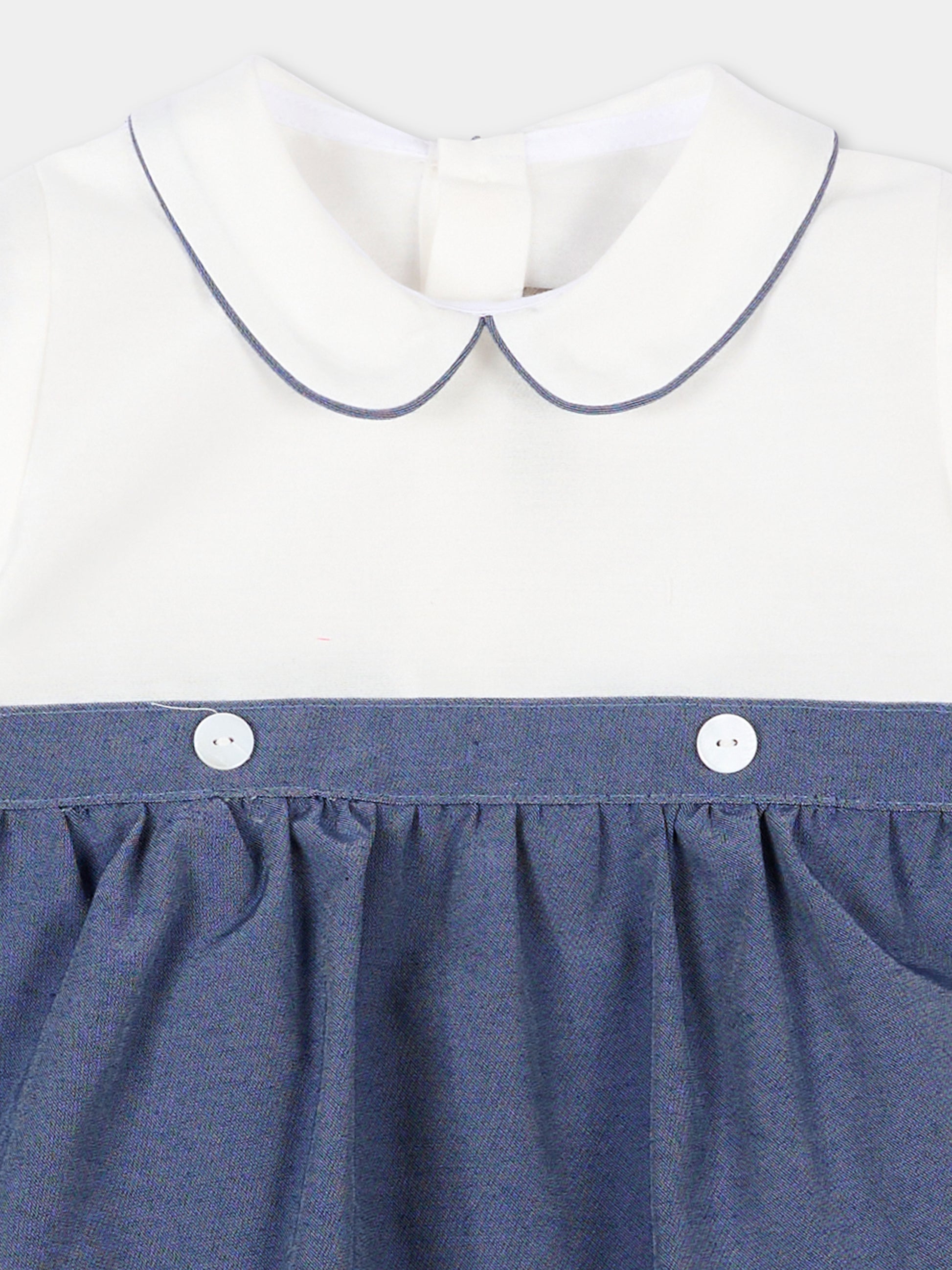 Pagliaccetto blu per neonato bicolore,Little Bear,3213 BCO/BLU