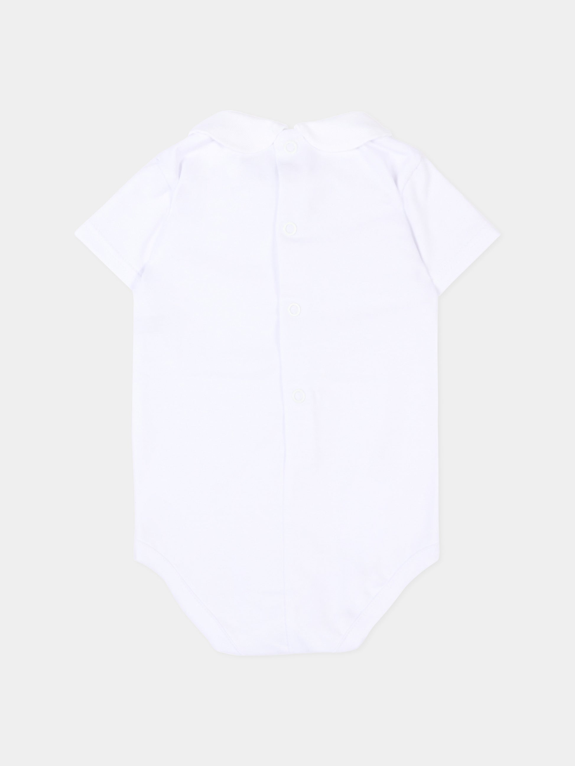 Body bianco per neonati con colletto,Little Bear,4025 BIANCO