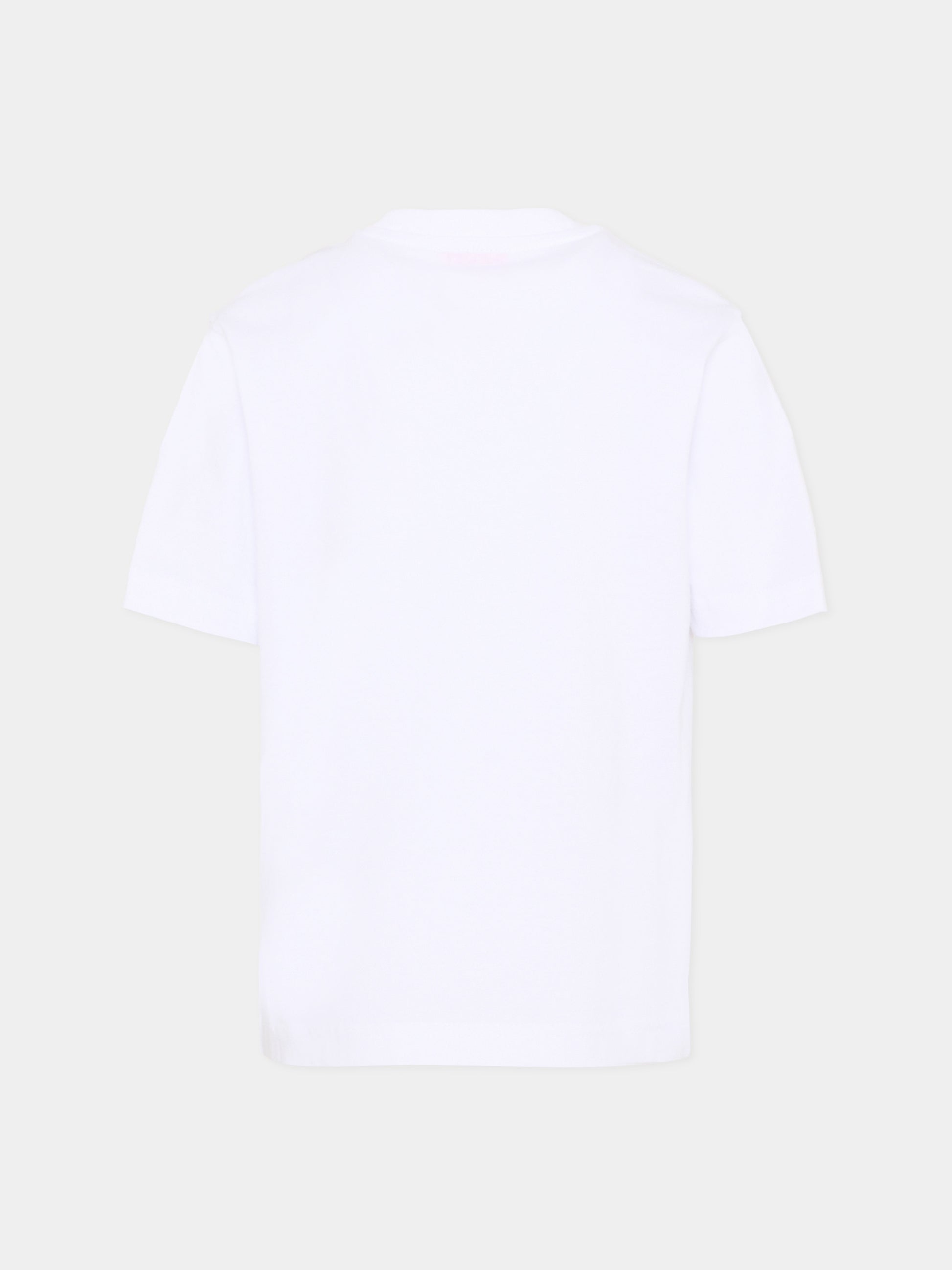 T-Shirt bianca Diesel per bambino con logo,Diesel,J02587 0GRAI K100