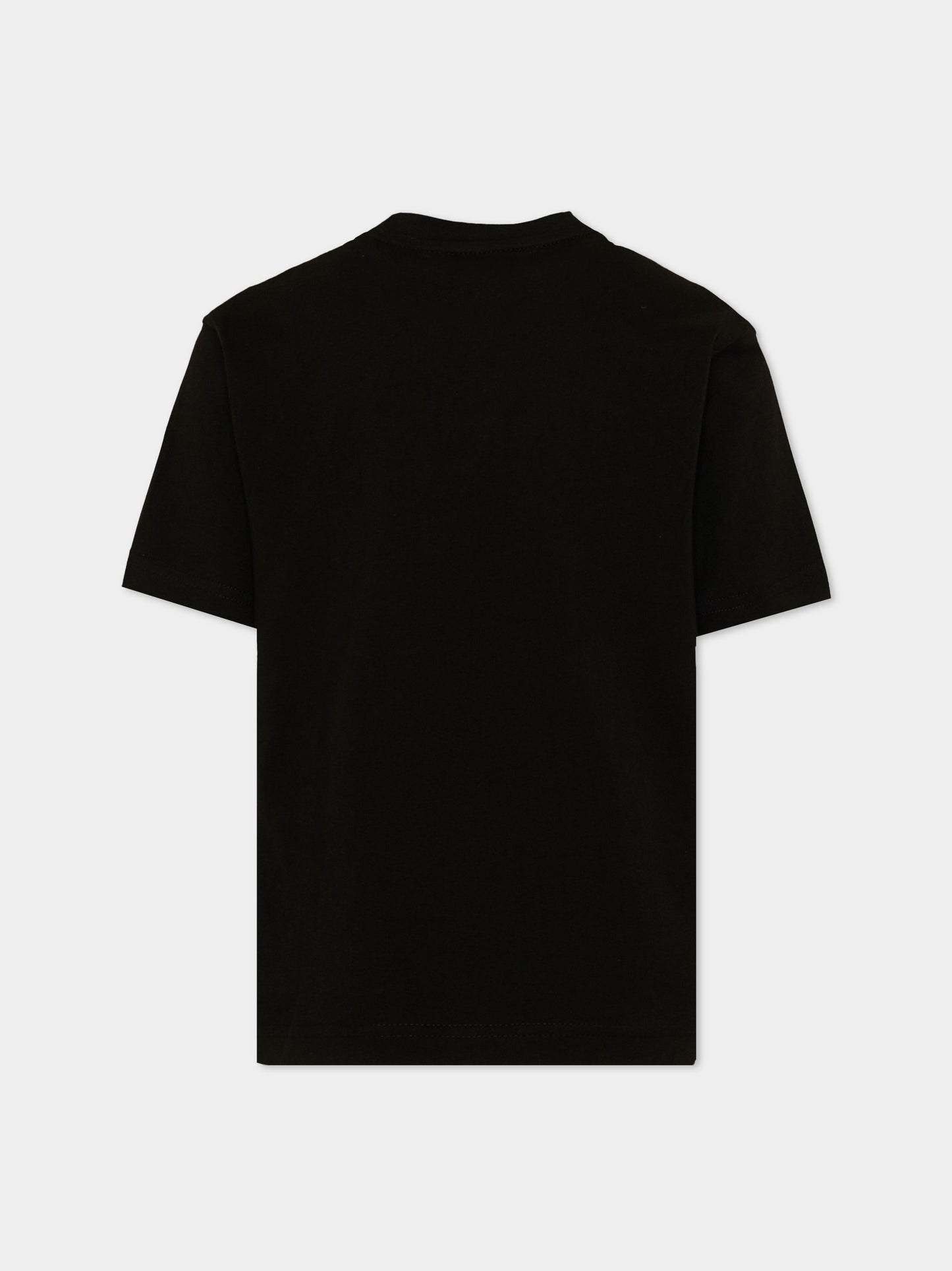 T-Shirt nera con logo per bambino,Diesel,J02587 0GRAI K900