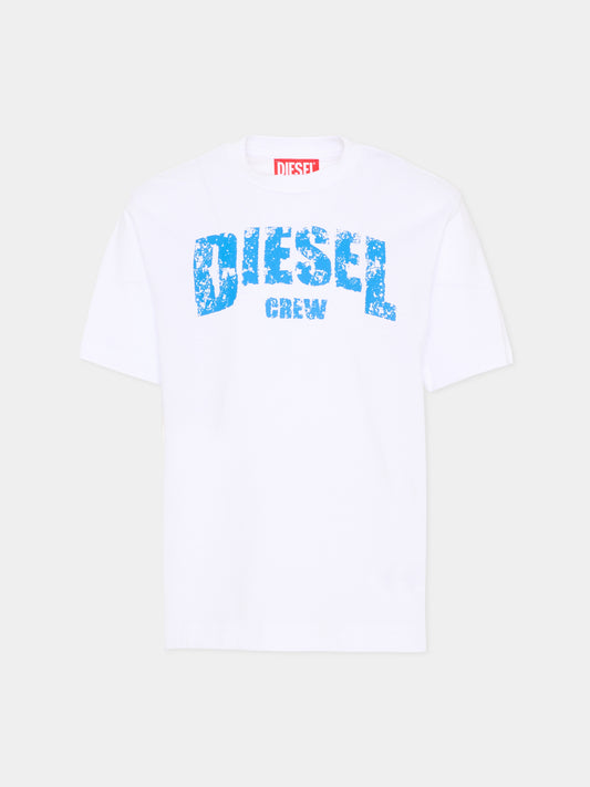 T-Shirt bianca Diesel per bambini,Diesel,J02868 KYA1M K100
