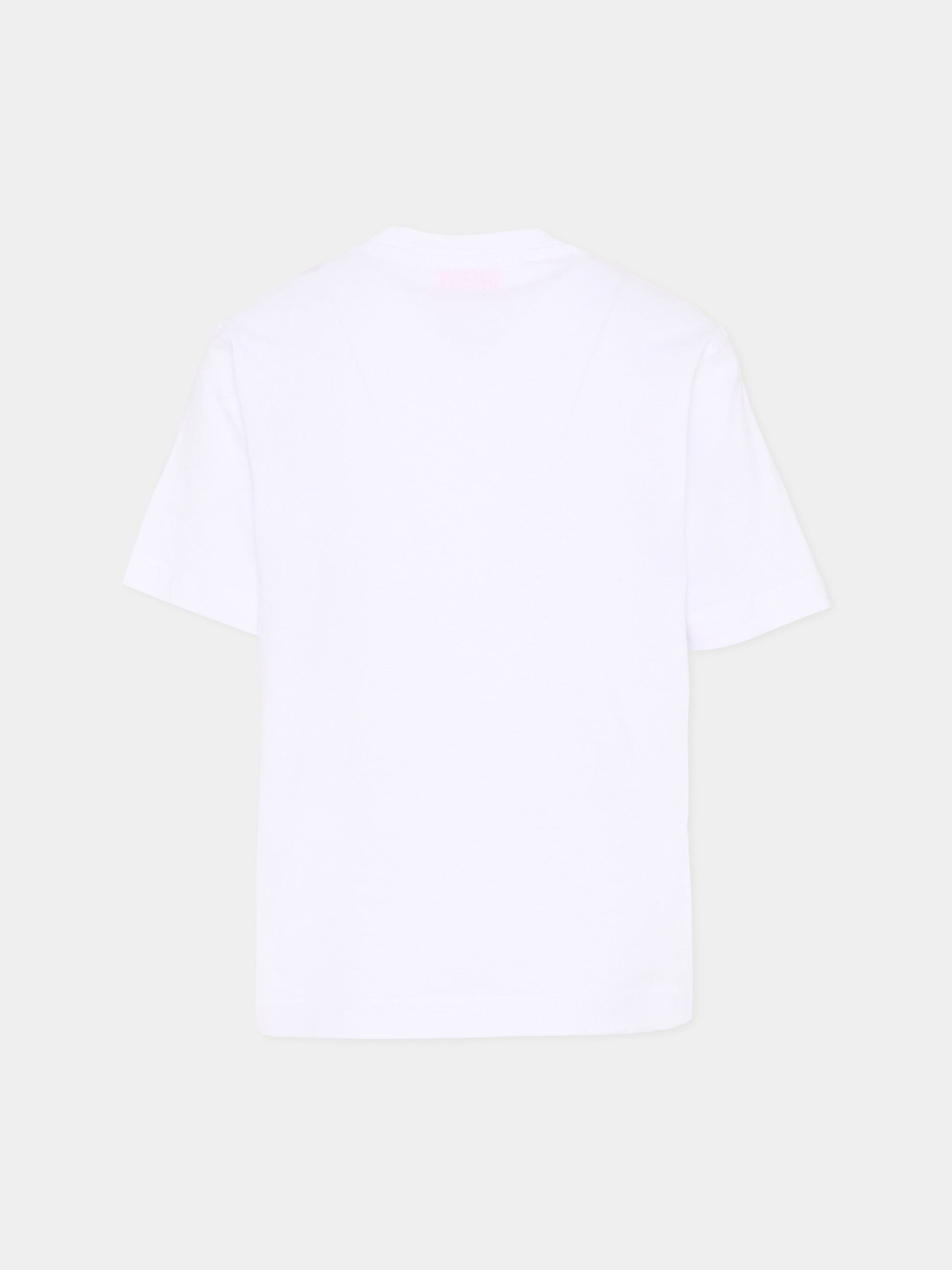 T-Shirt bianca Diesel per bambini logo,Diesel,J02869 KYA1M K100