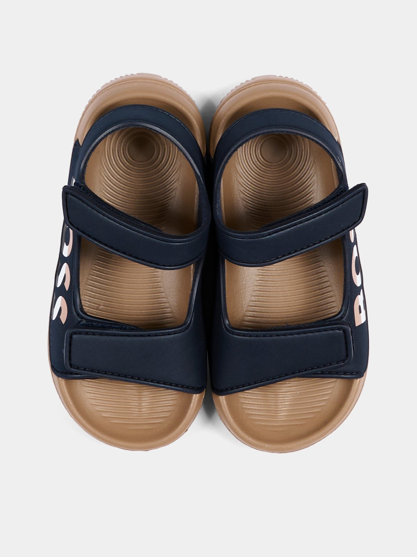 Sandali blu per bambino con logo,Boss,J52821 849