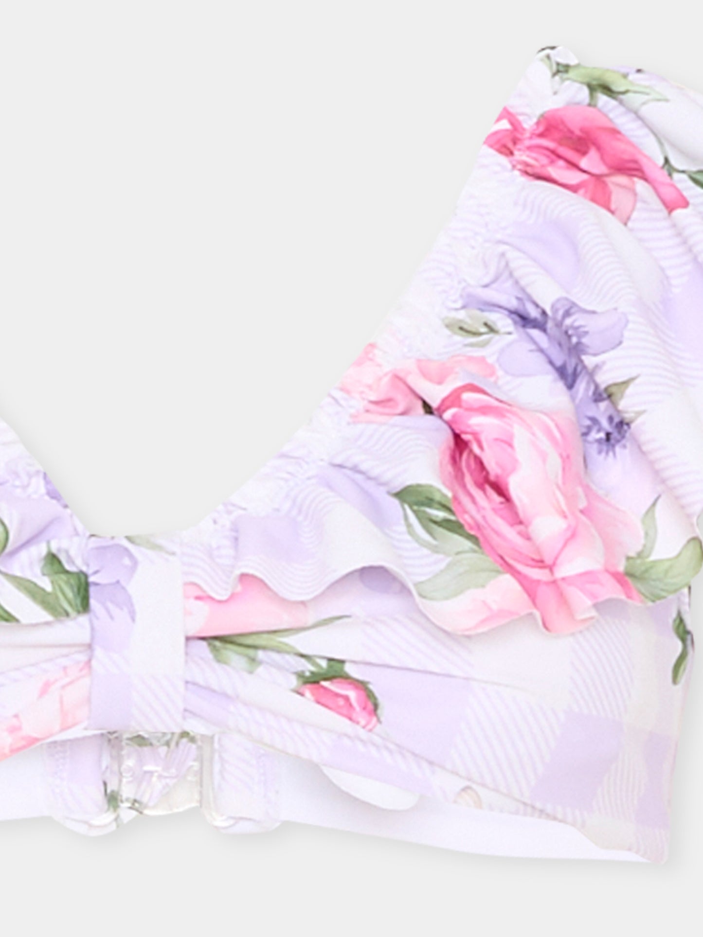 Slip e bikini lilla floreale per bambina,Monnalisa,19G002 7052 0065