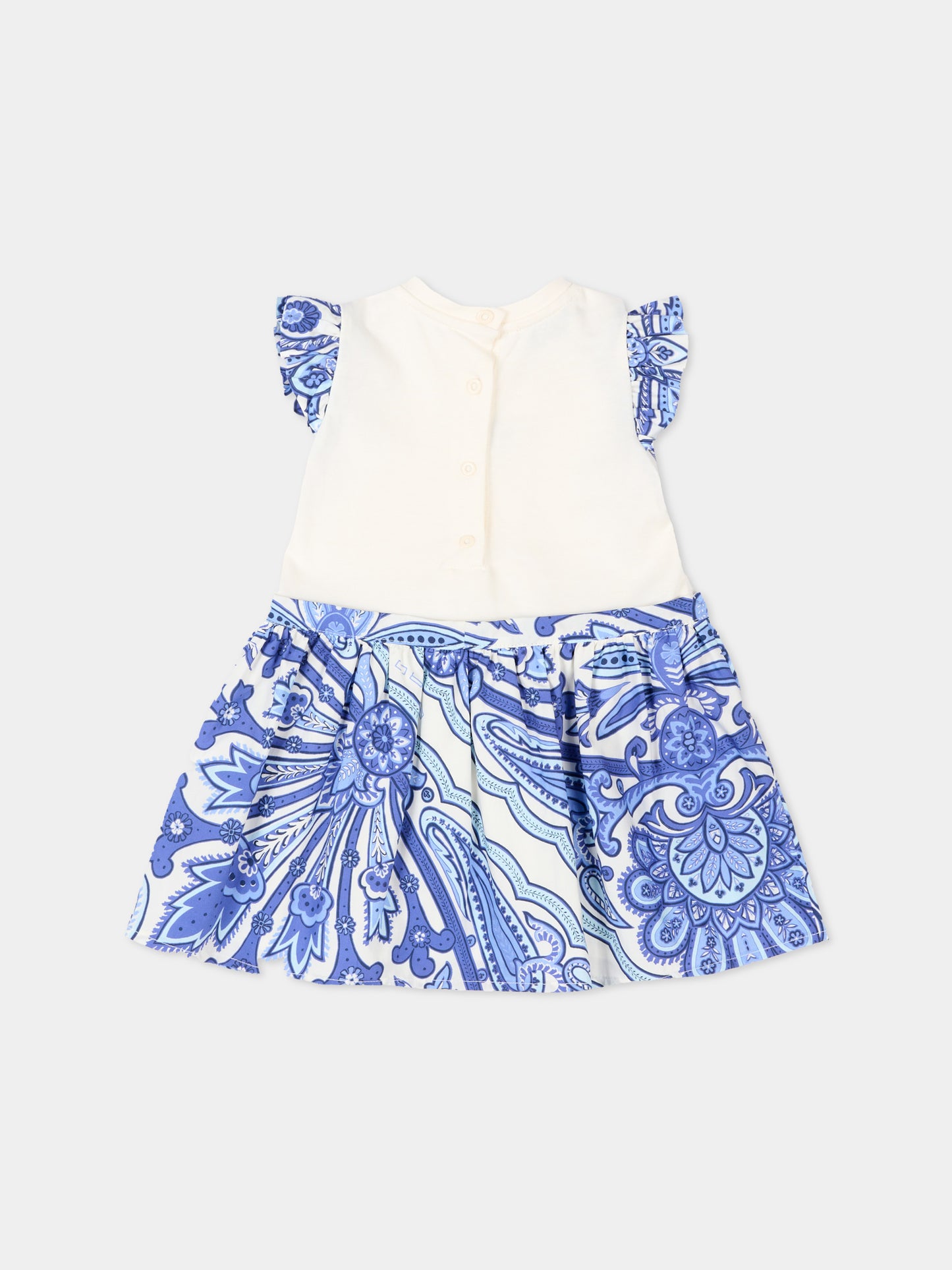 Vestito avorio paisley per neonata,Etro,GY1021 P0587 102CE