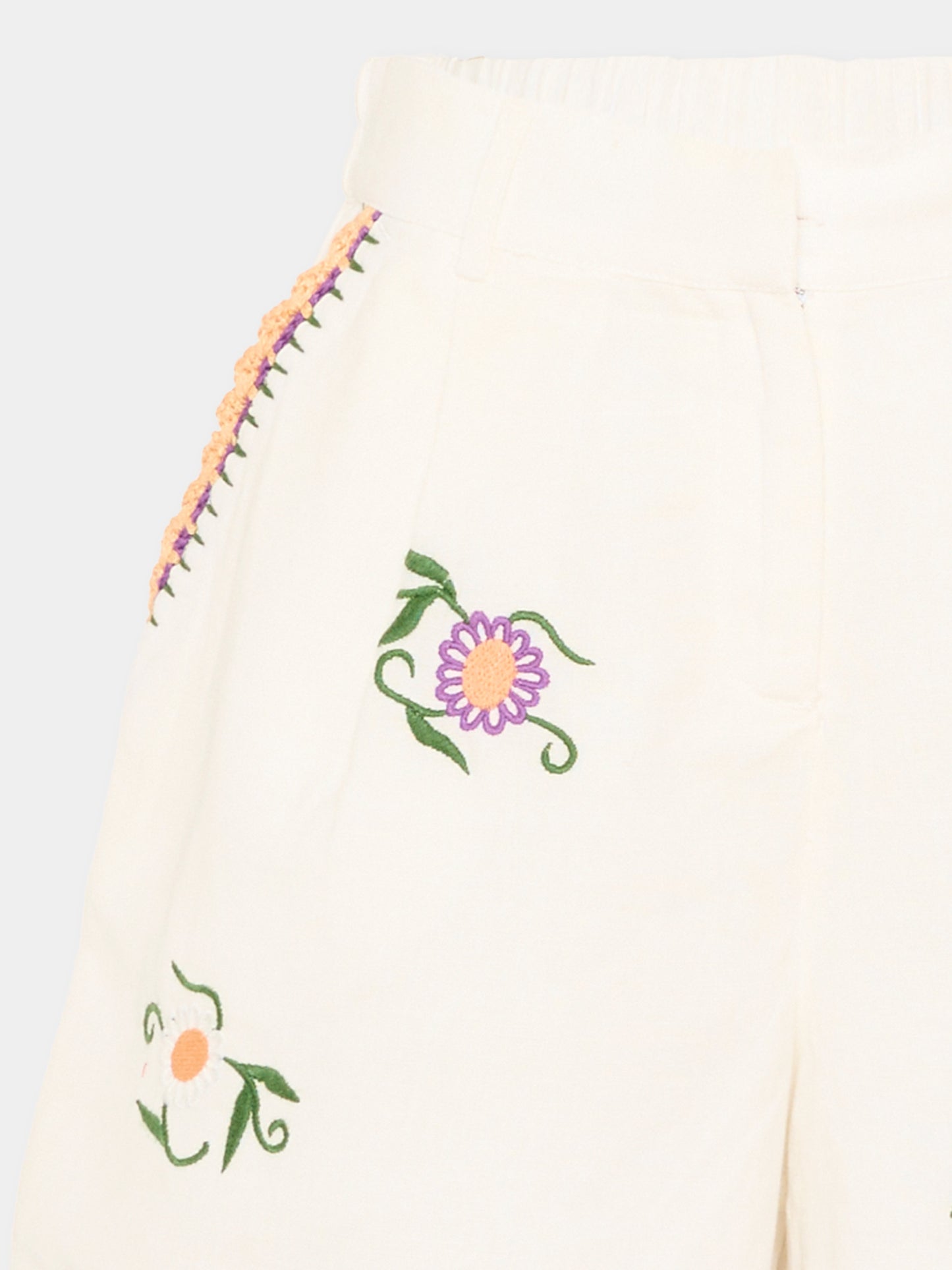 Shorts avorio per bambina con ricami,Stella Mccartney Kids,TY6E19 Z0138 101