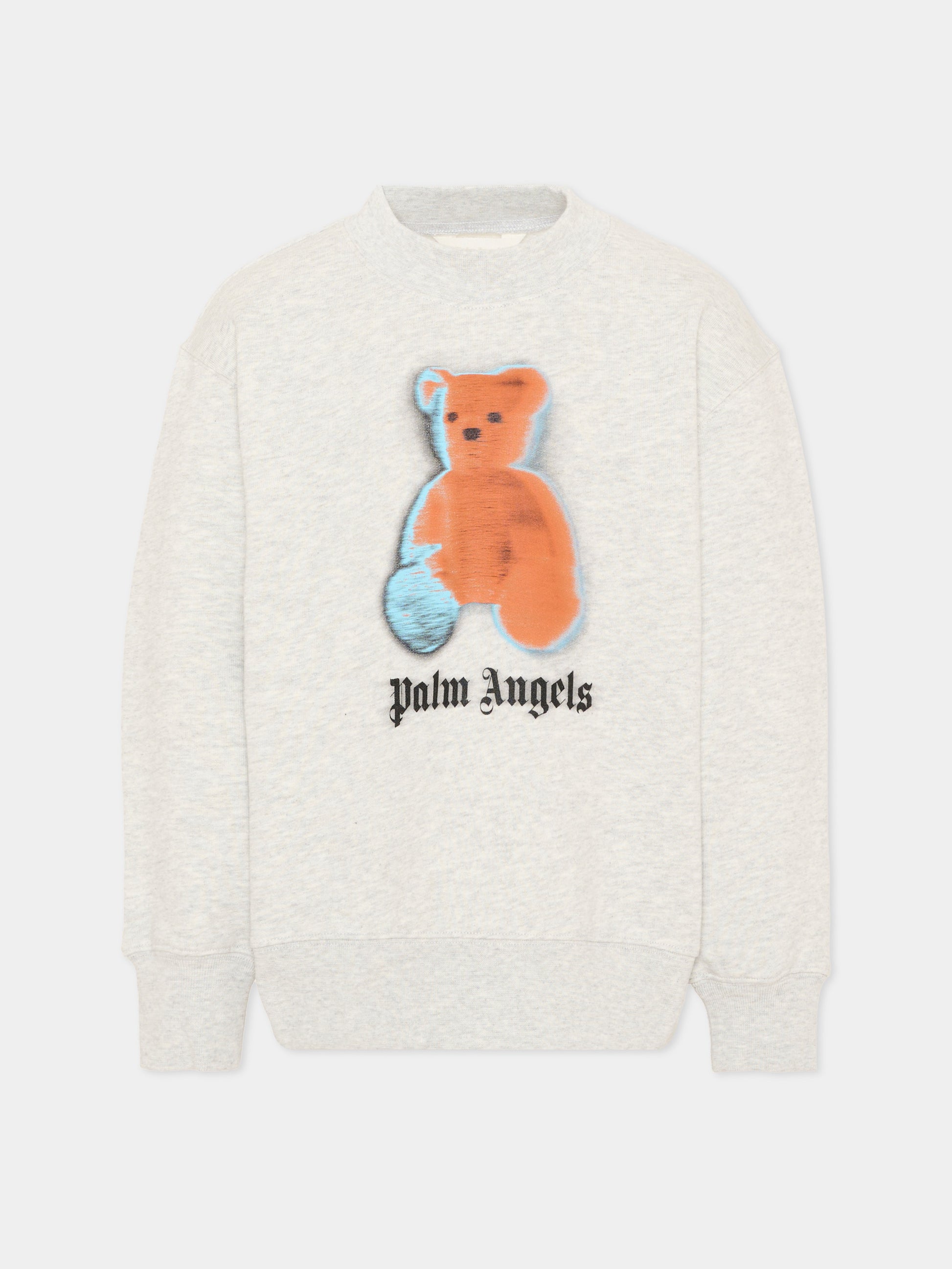 Felpa grigia per bambino con teddy bear,Palm Angels,PBBA012S26FLE006 101