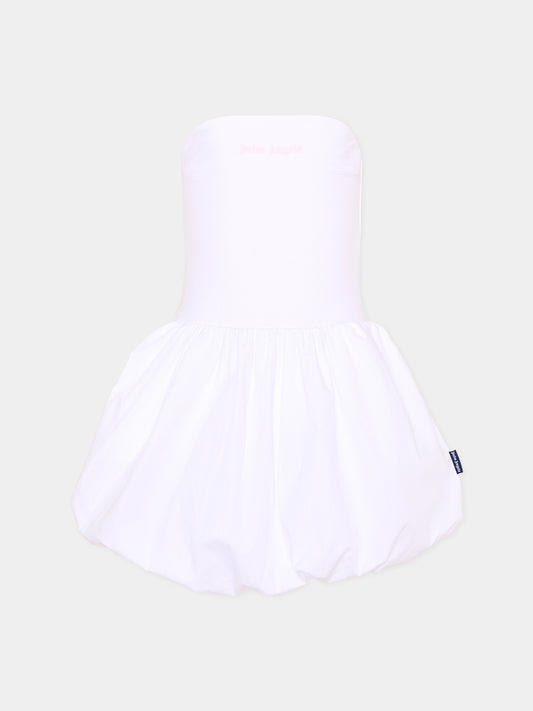 Vestito bianco Palm Angels per bambina,Palm Angels,PGDB024S26FAB001 002