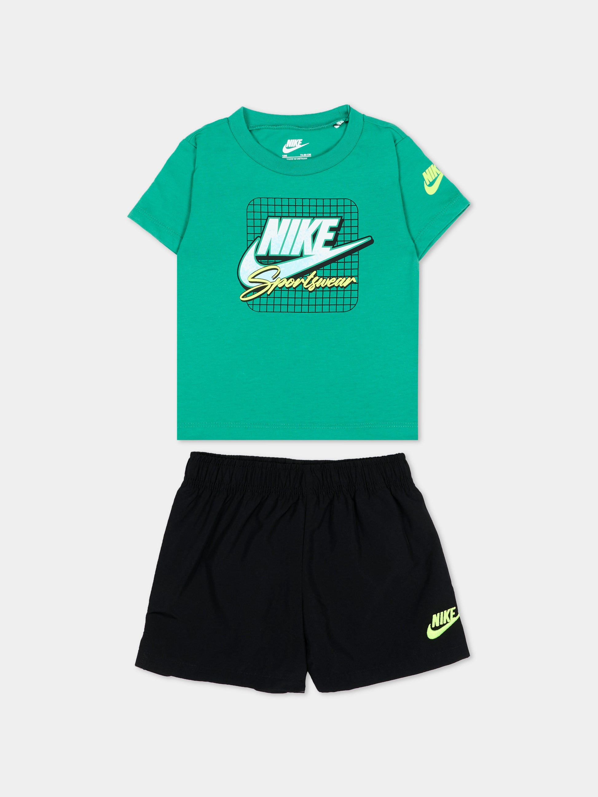 Completo sportivo verde per neonato,Nike,66M991 023