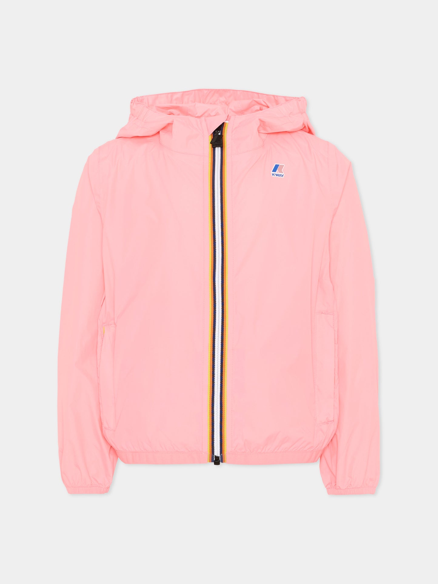 Giacca a vento rosa per bambina,K-way,K61336W Q28