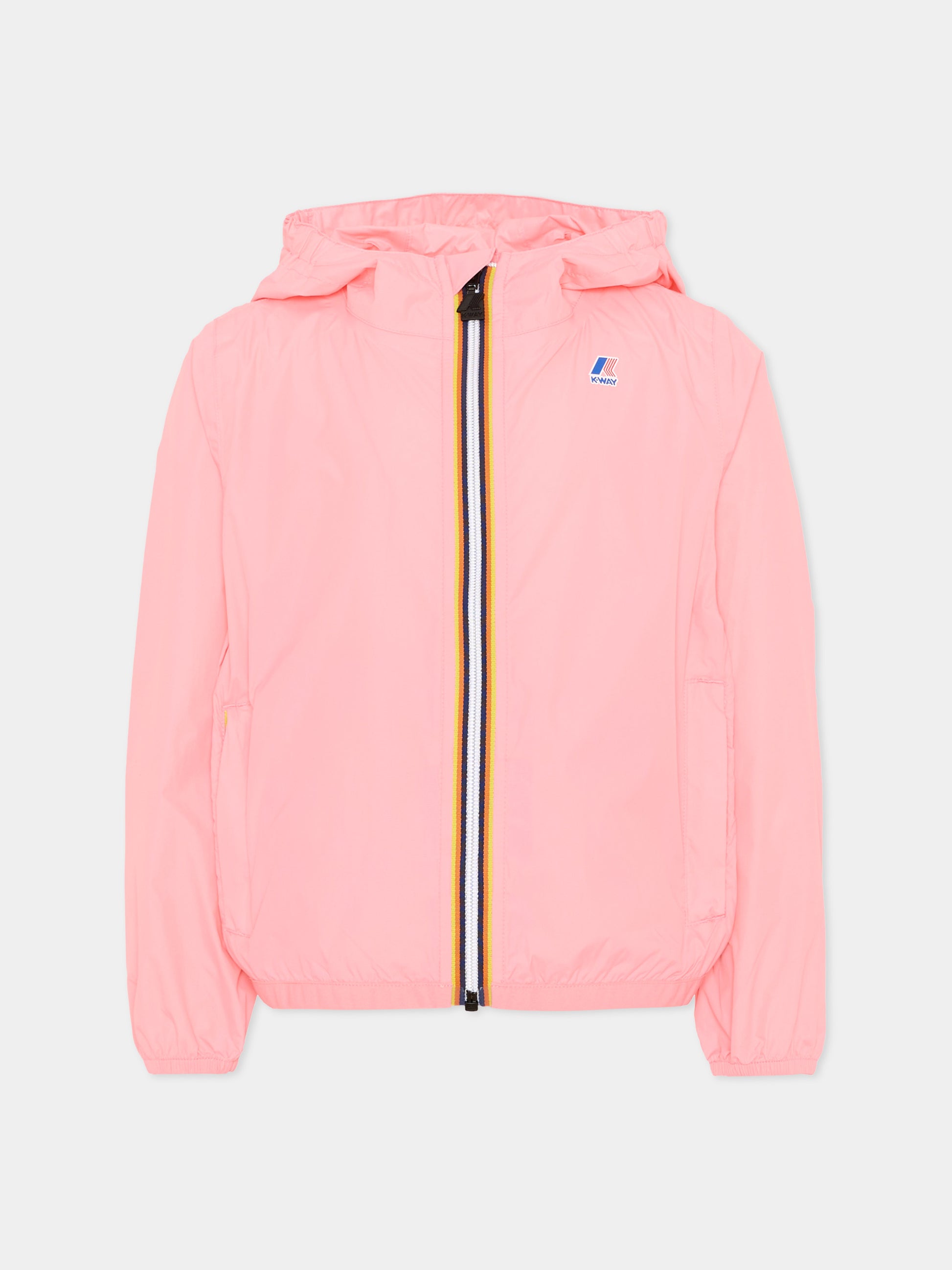 Giacca a vento rosa per bambina,K-way,K61336W Q28