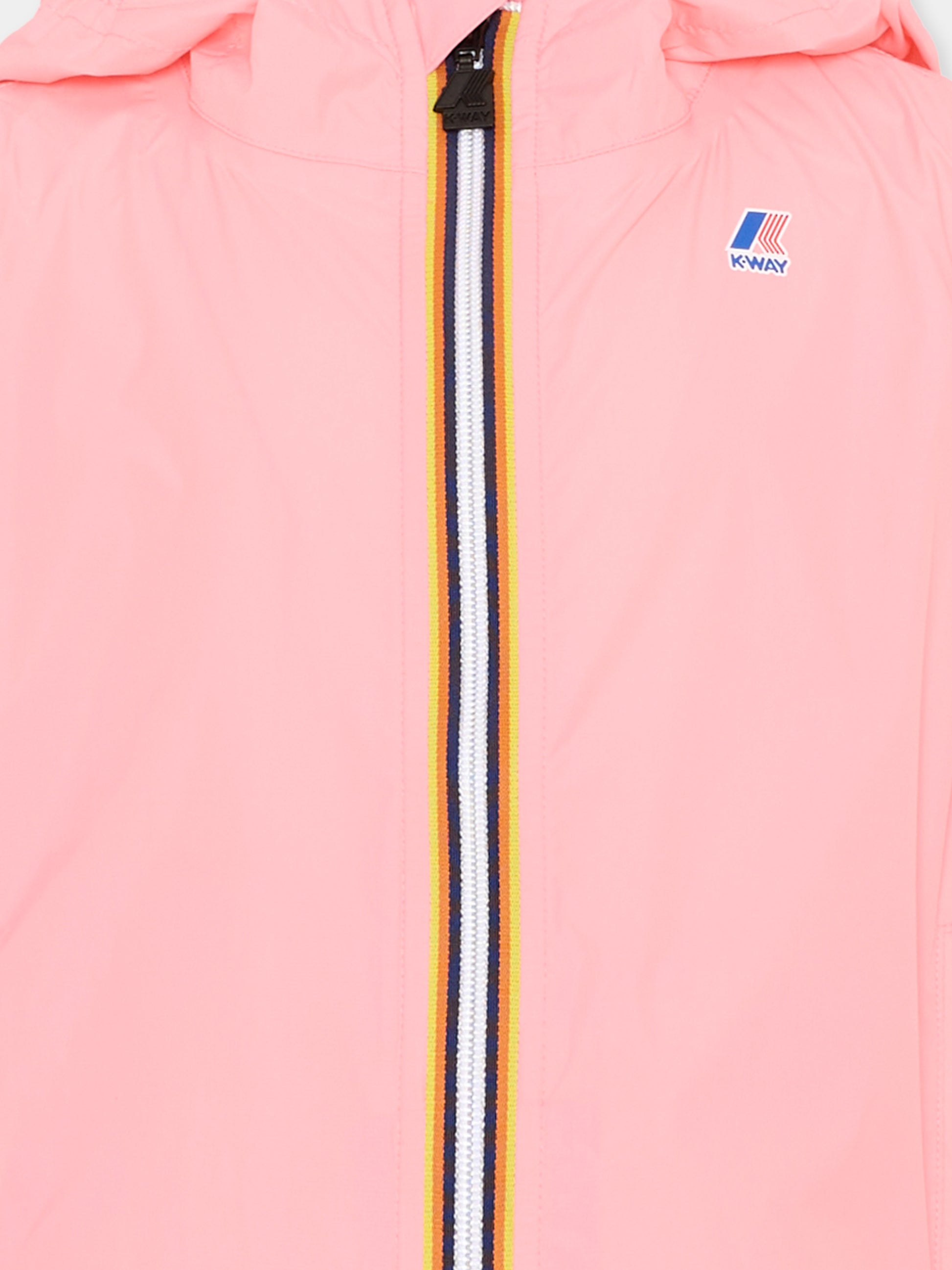 Giacca a vento rosa per bambina,K-way,K61336W Q28