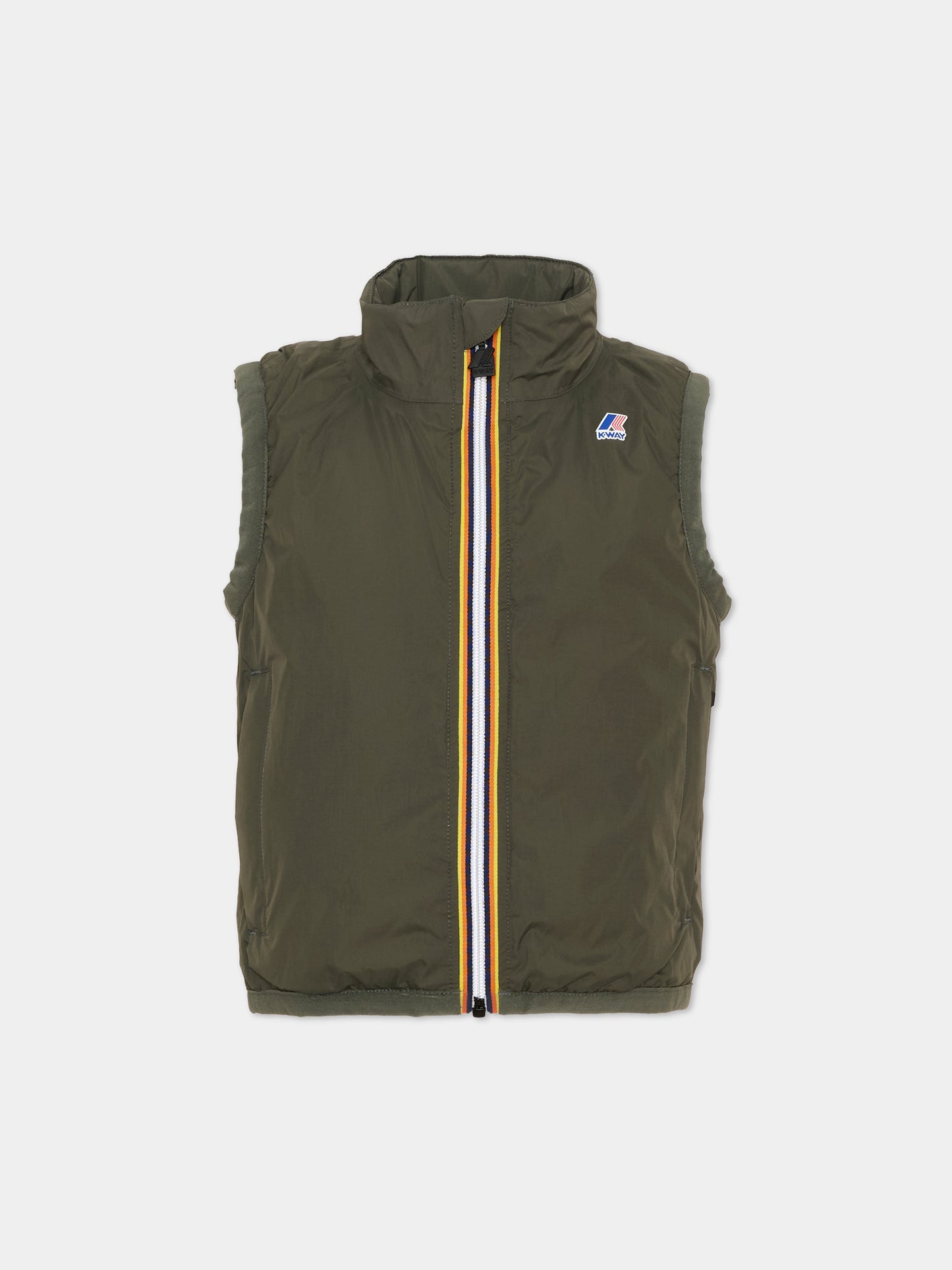 Gilet verde per bambini,K-way,K7141GW WMR