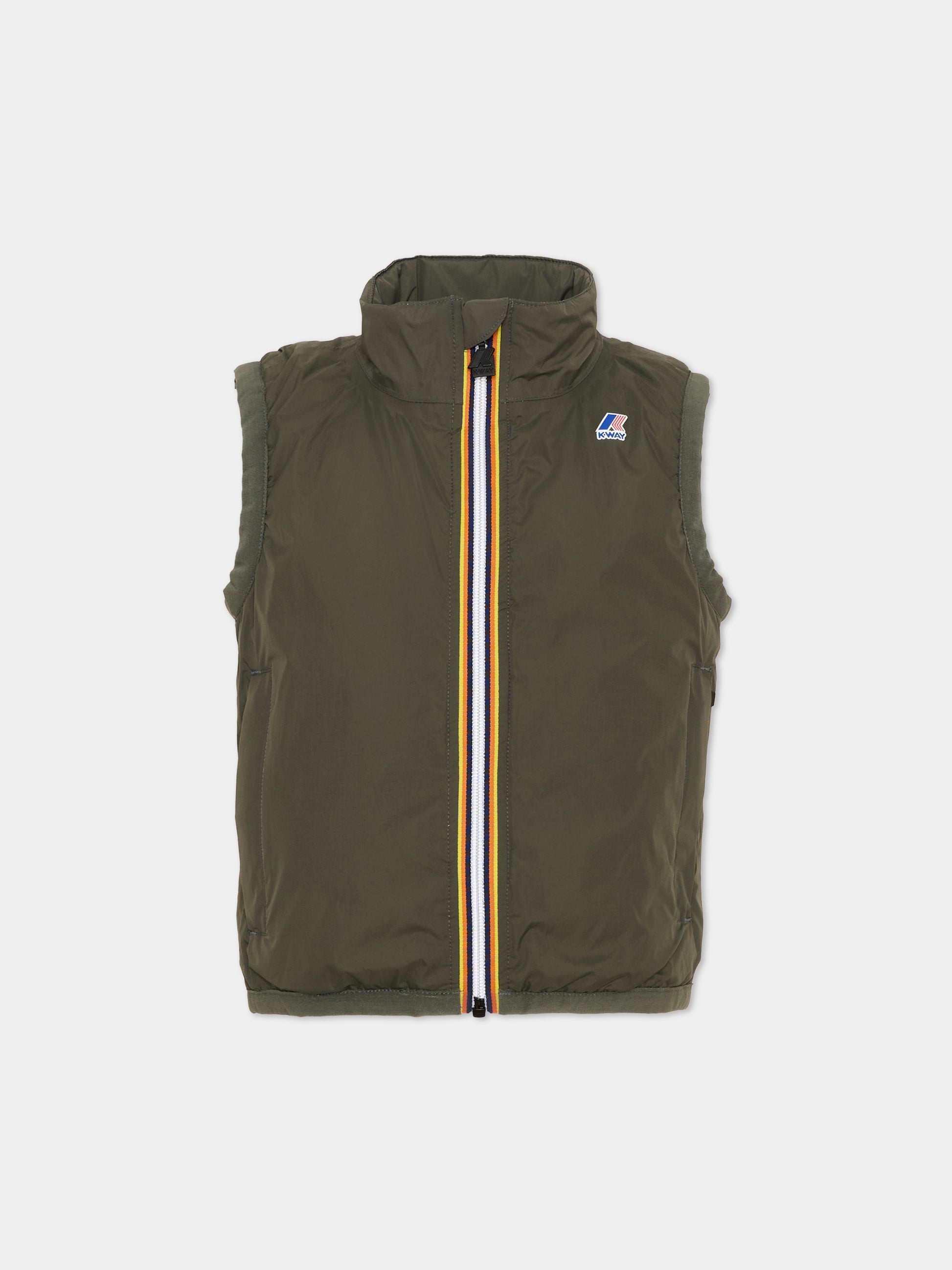 Gilet verde per bambini,K-way,K7141GW WMR