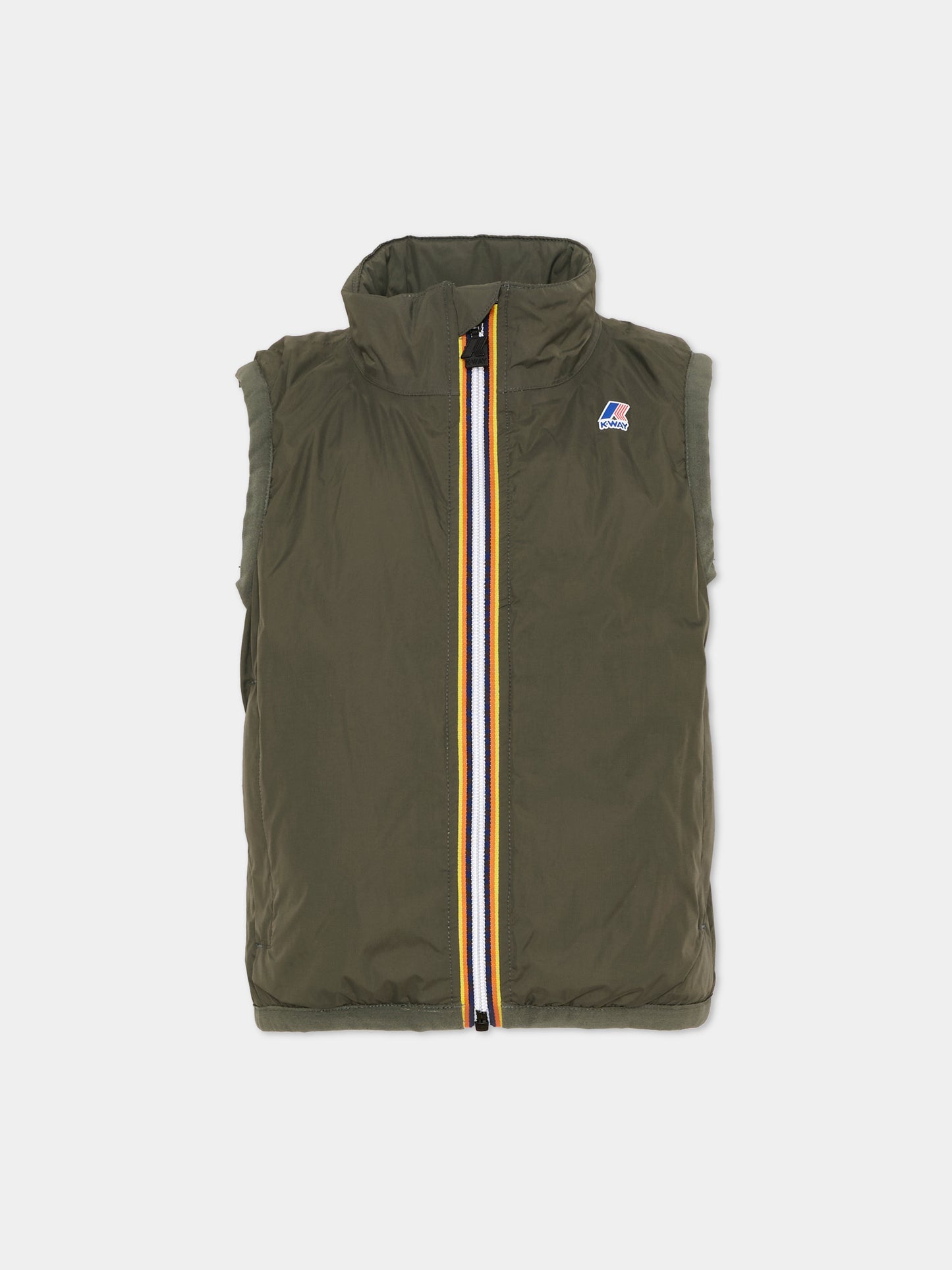 Gilet verde per bambini,K-way,K7141GW WMR