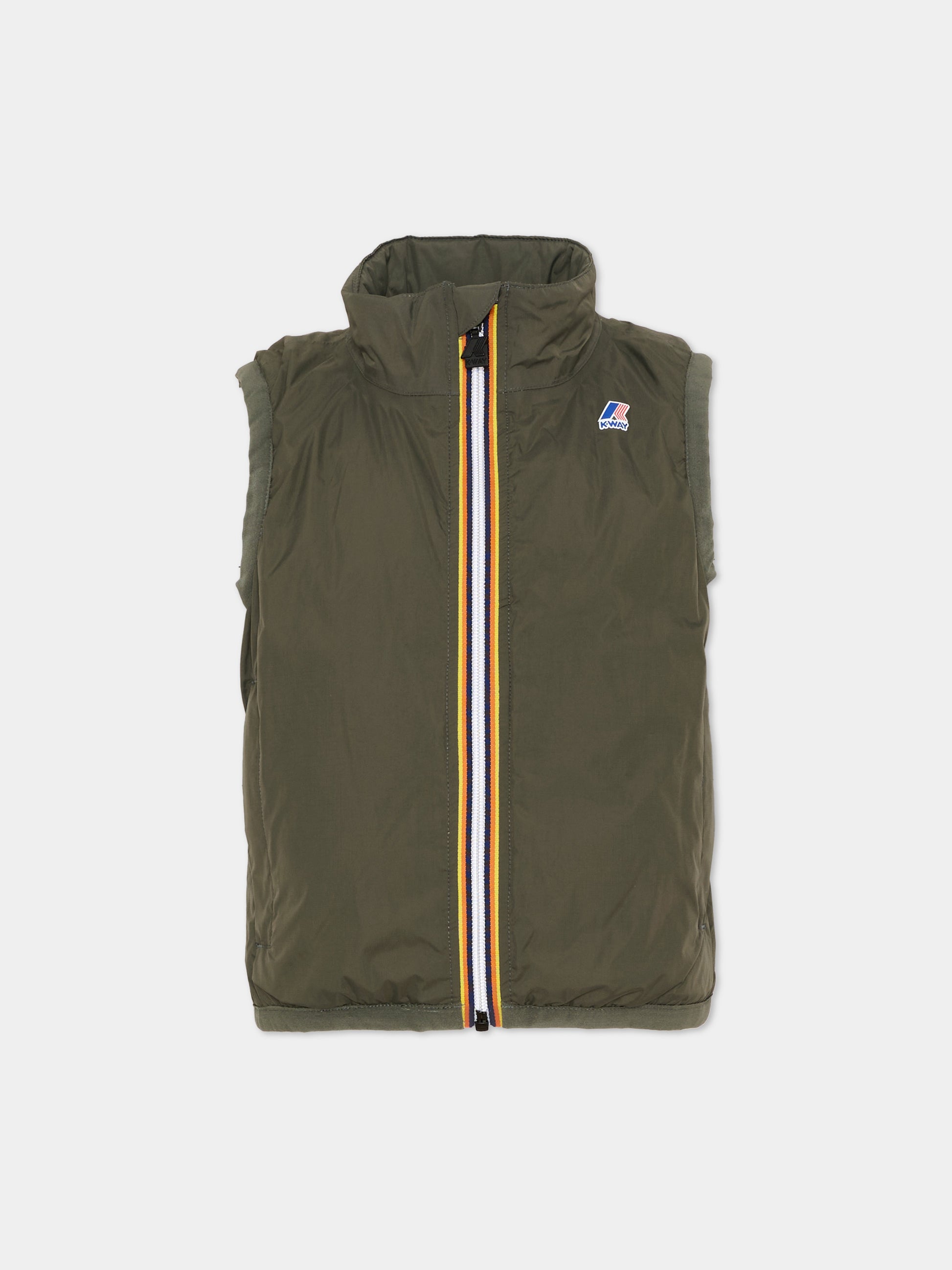 Gilet verde per bambini,K-way,K7141GW WMR