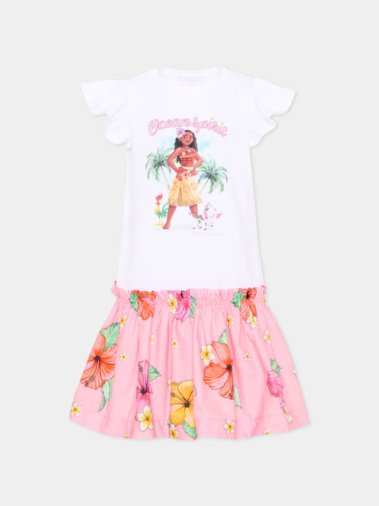 Vestito bianco per bambina Disney,Monnalisa,11H927 8201 9993