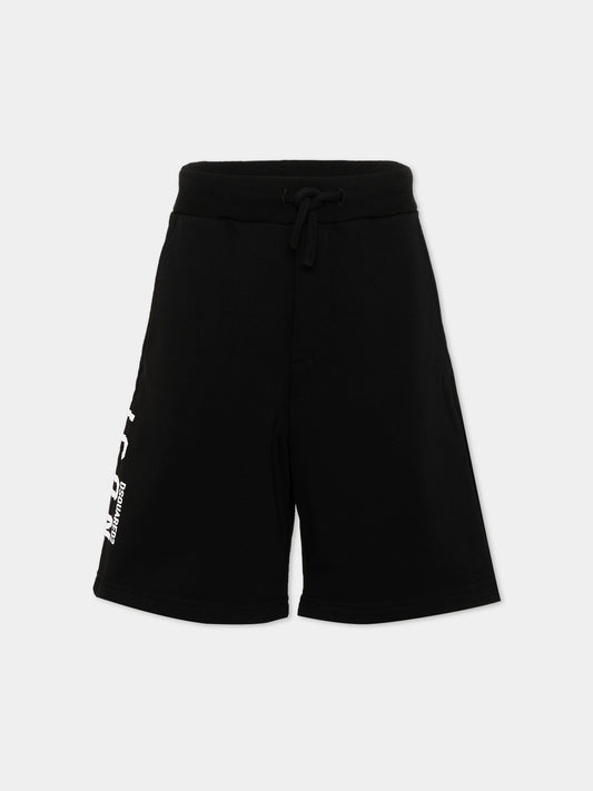 Shorts nero  per bambino con logo,Dsquared2,DQ2930 D0094 DQ900