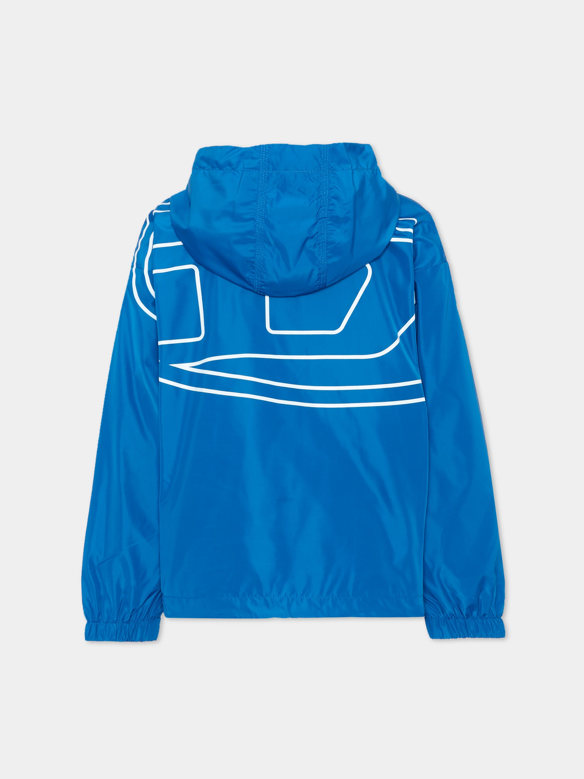 Giacche a vento blu per bambino con logo,Diesel,J02209 KXBPM K823