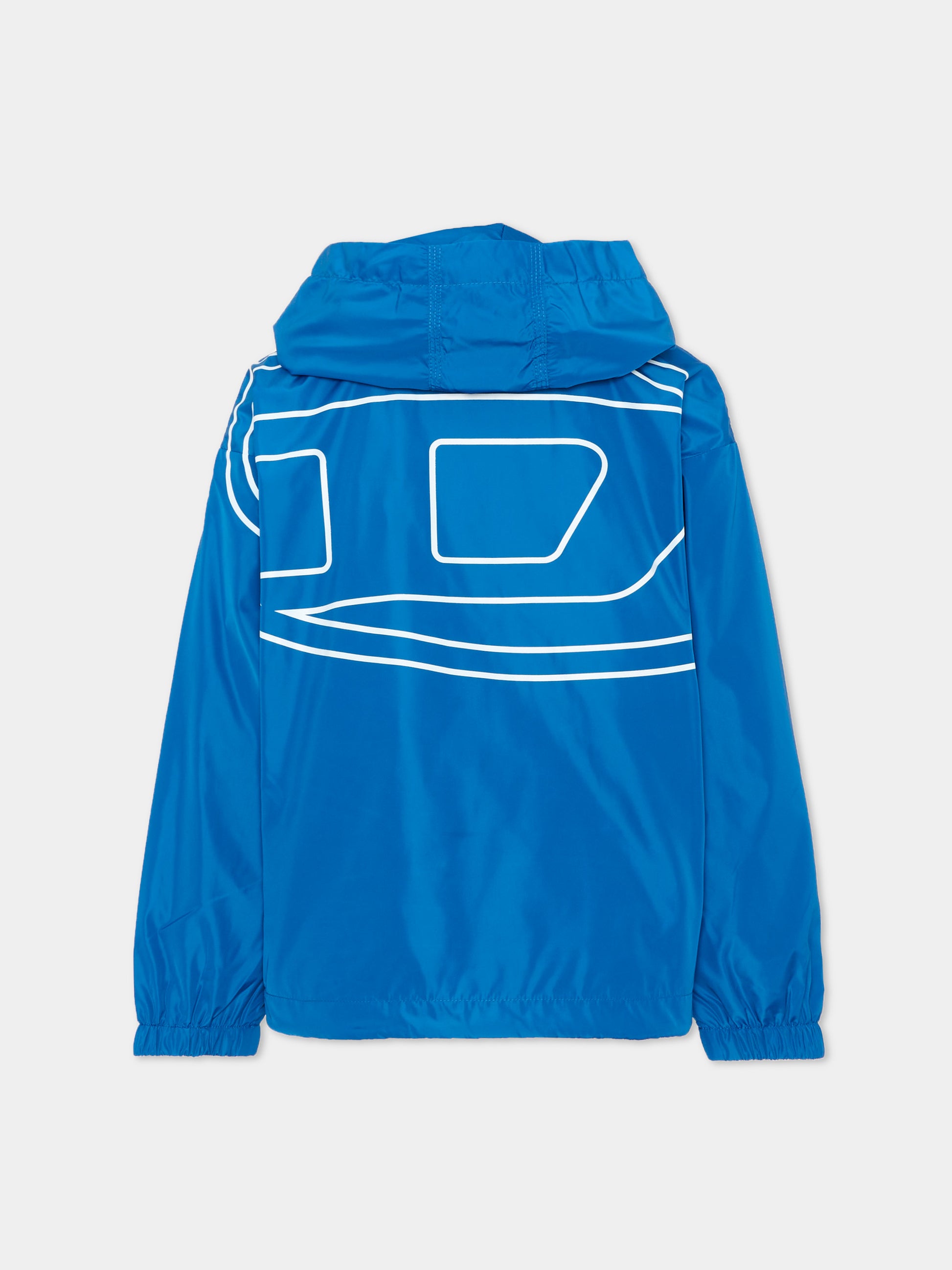 Giacche a vento blu per bambino con logo,Diesel,J02209 KXBPM K823