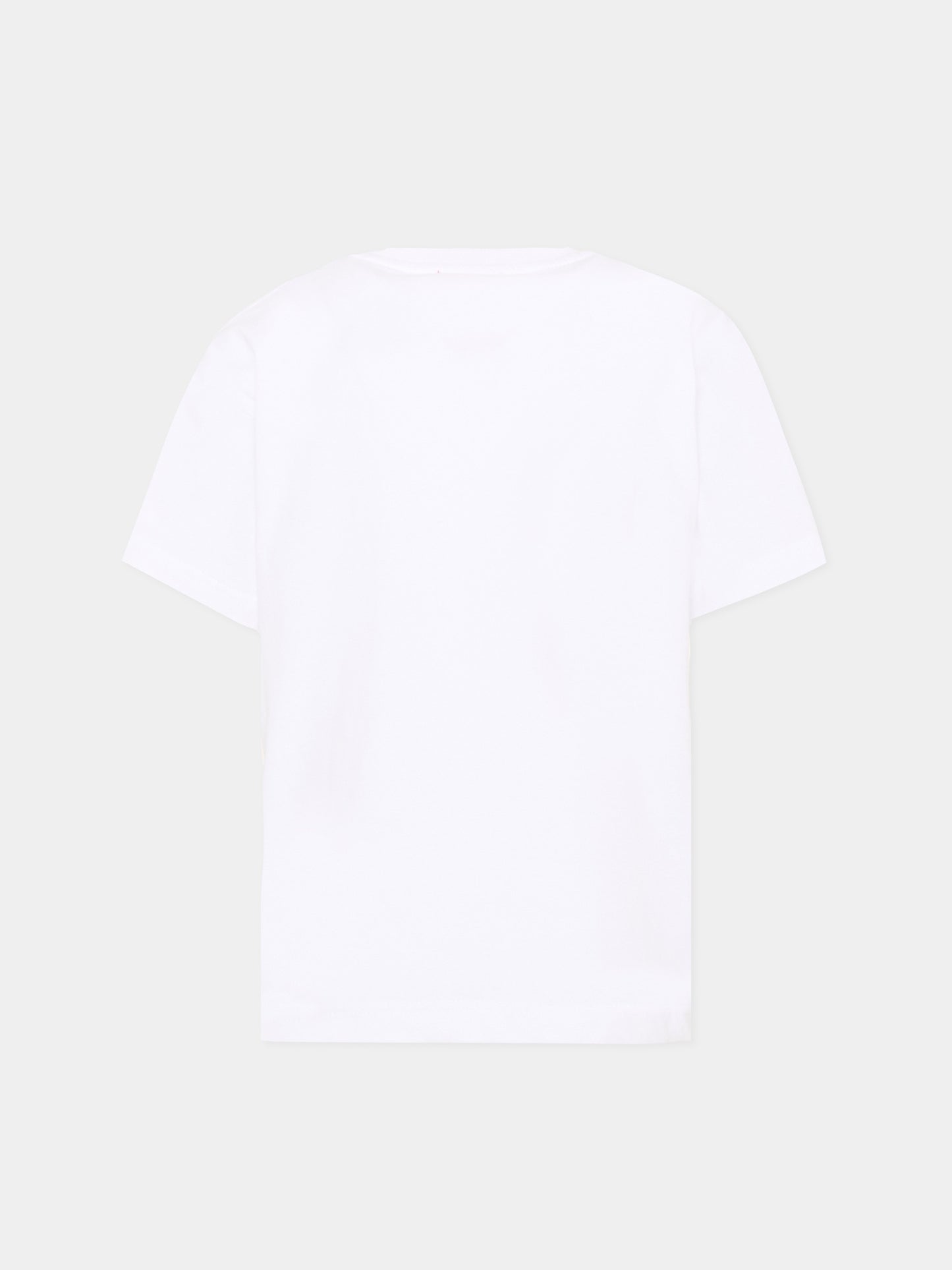 T-Shirt bianca per bambino con logo,Diesel,J02240 KYAUN K100