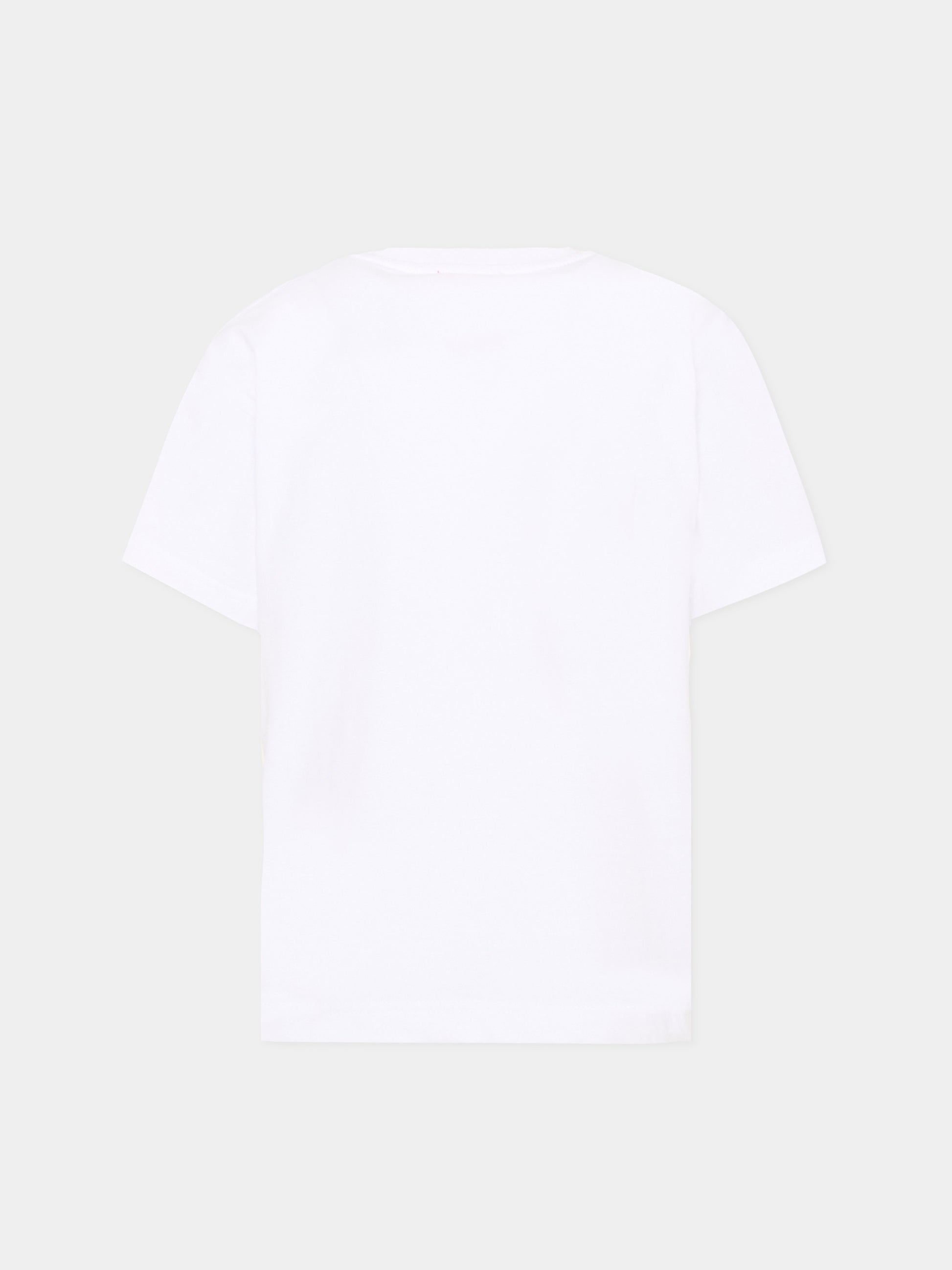 T-Shirt bianca per bambino con logo,Diesel,J02240 KYAUN K100