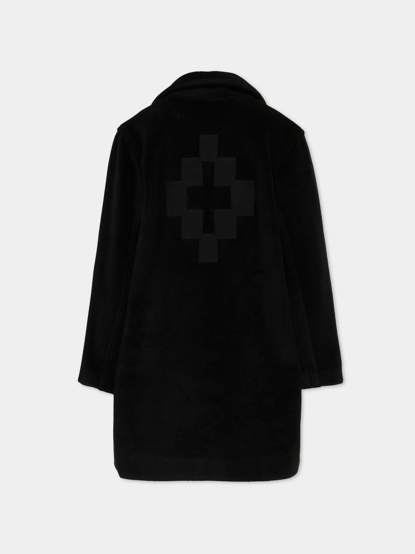 Cappotto nero per bambino con logo,County Of Milan Kids,F5CMJBCO049 110