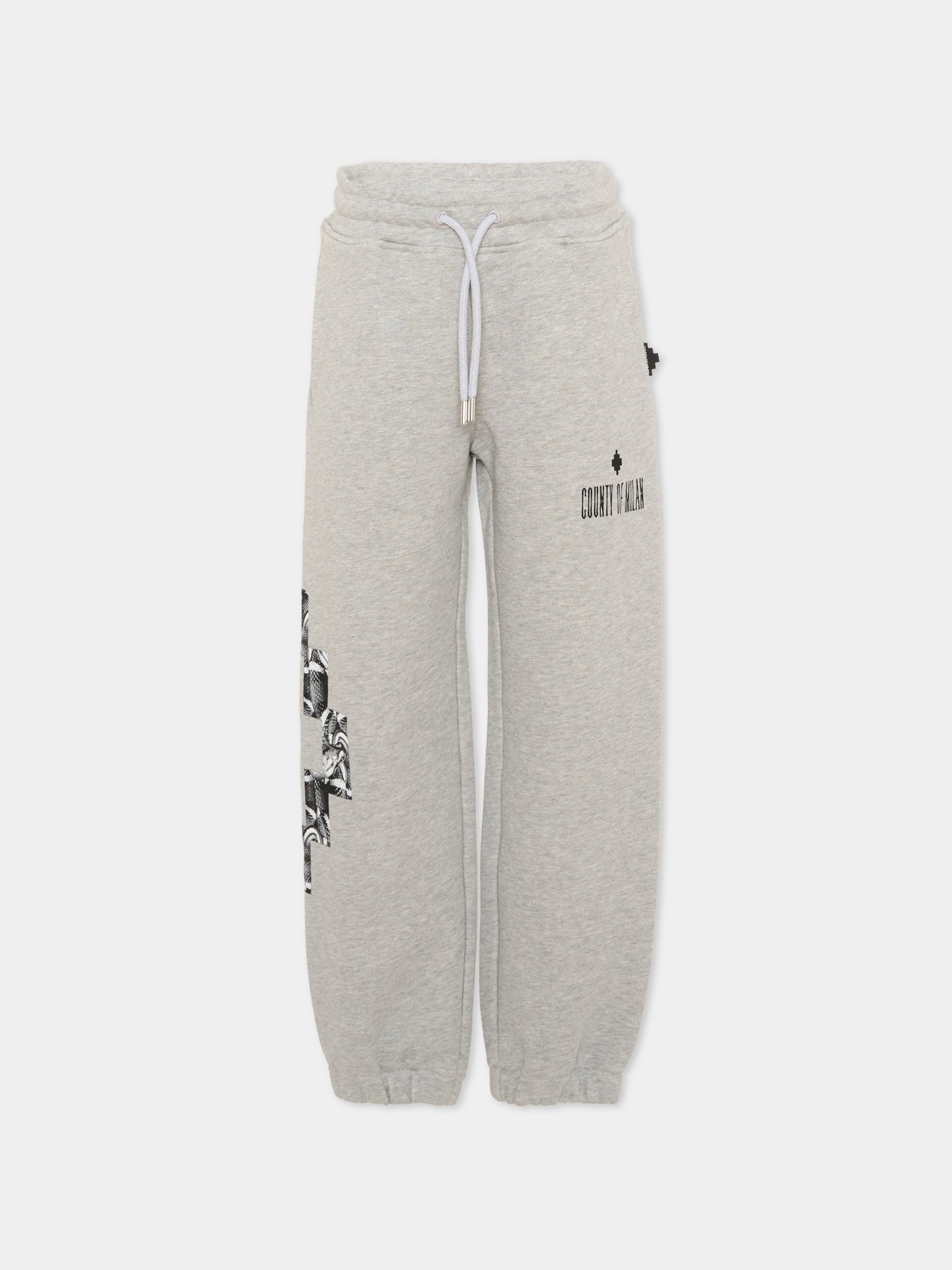 Pantalone sportivo grigio per bambino con logo